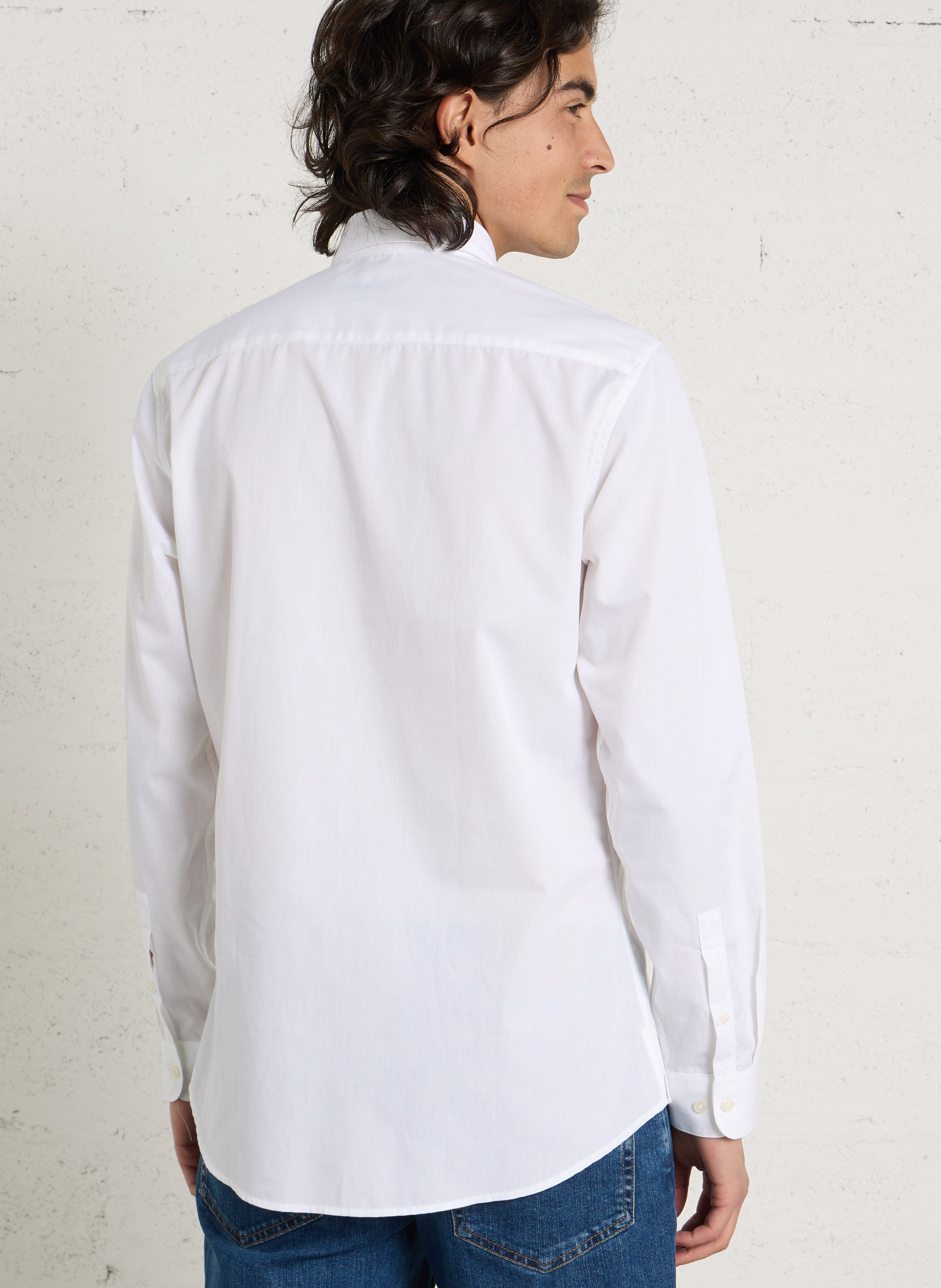 Slimfit-Hemd aus Baumwolle AU PRINTEMPS PARIS Weiss