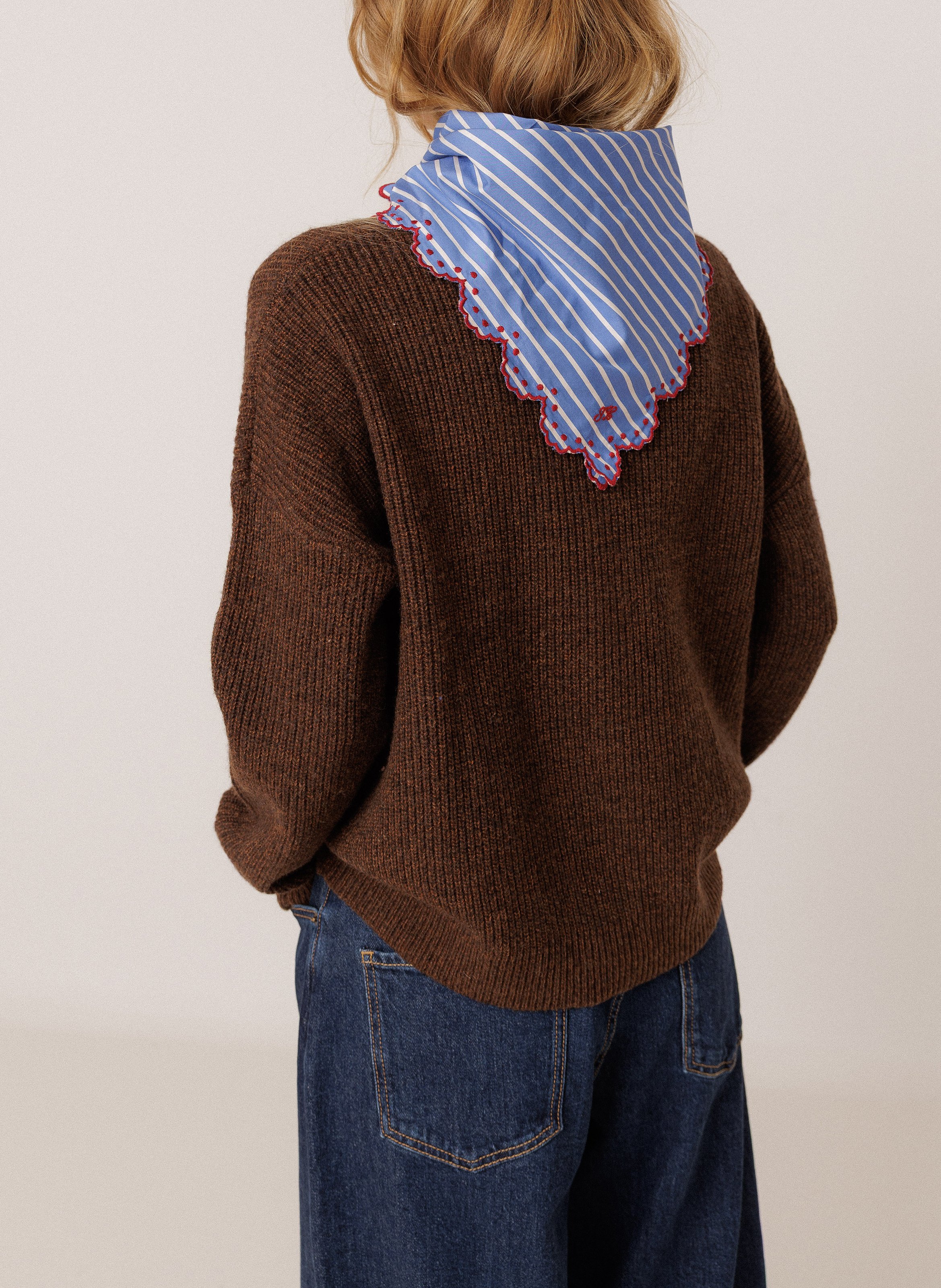 Cotton scarf INDI & COLD Blue
