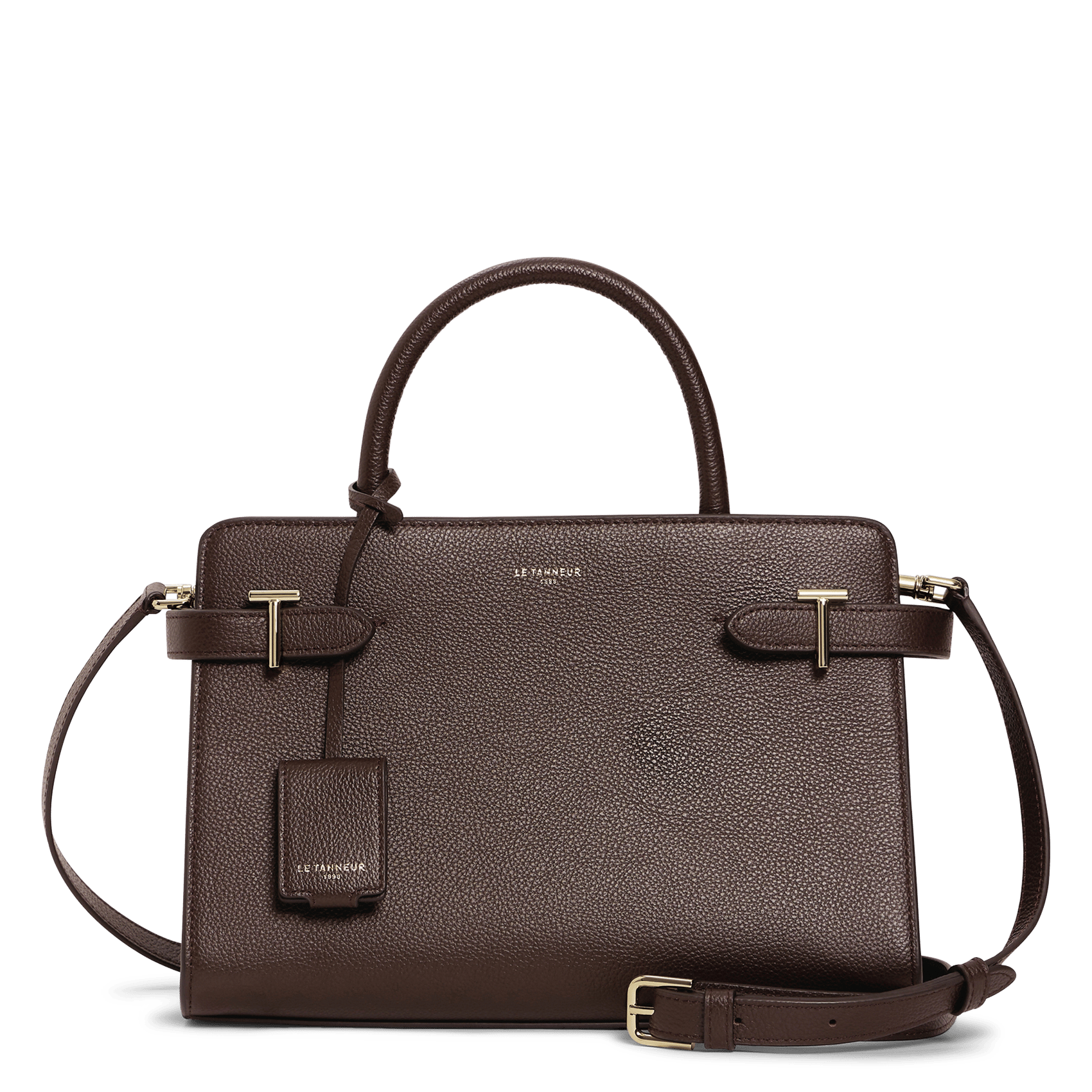 Grained leather handbag LE TANNEUR