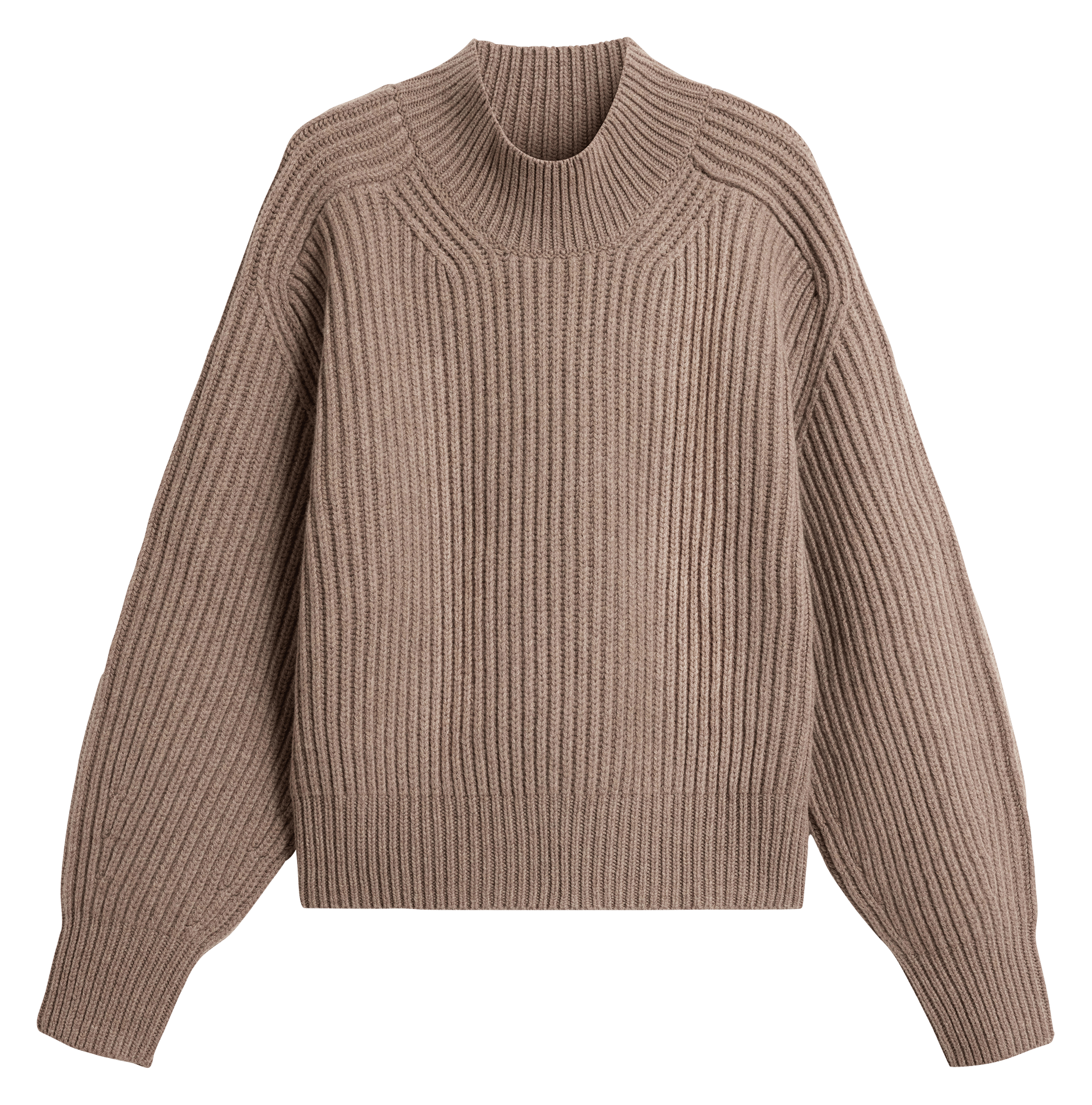 Oversized high-neck merino wool sweater SOEUR Beige