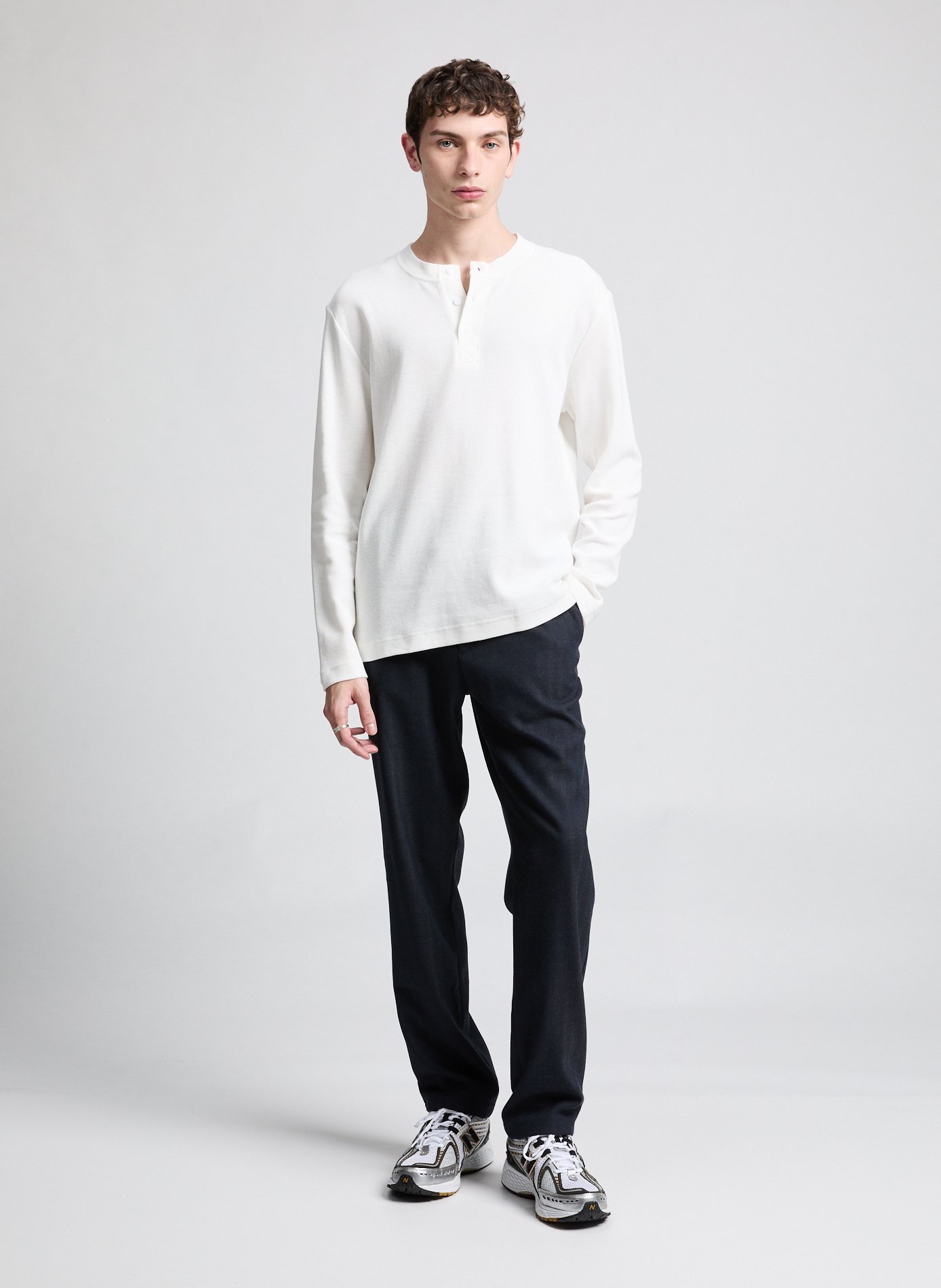 Denley Denley button-up collar t-shirt AU PRINTEMPS PARIS Beige