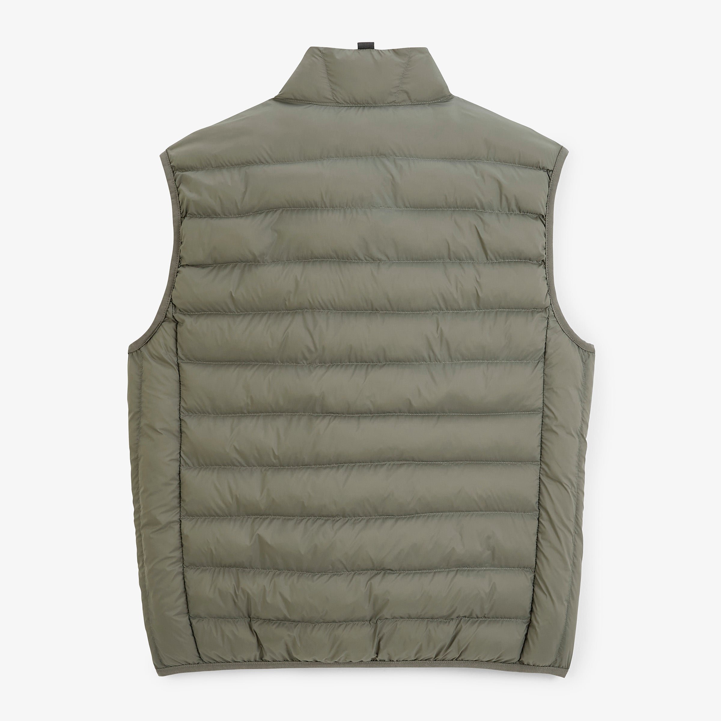 Sleeveless military green puffer jacket SERGE BLANCO Beige