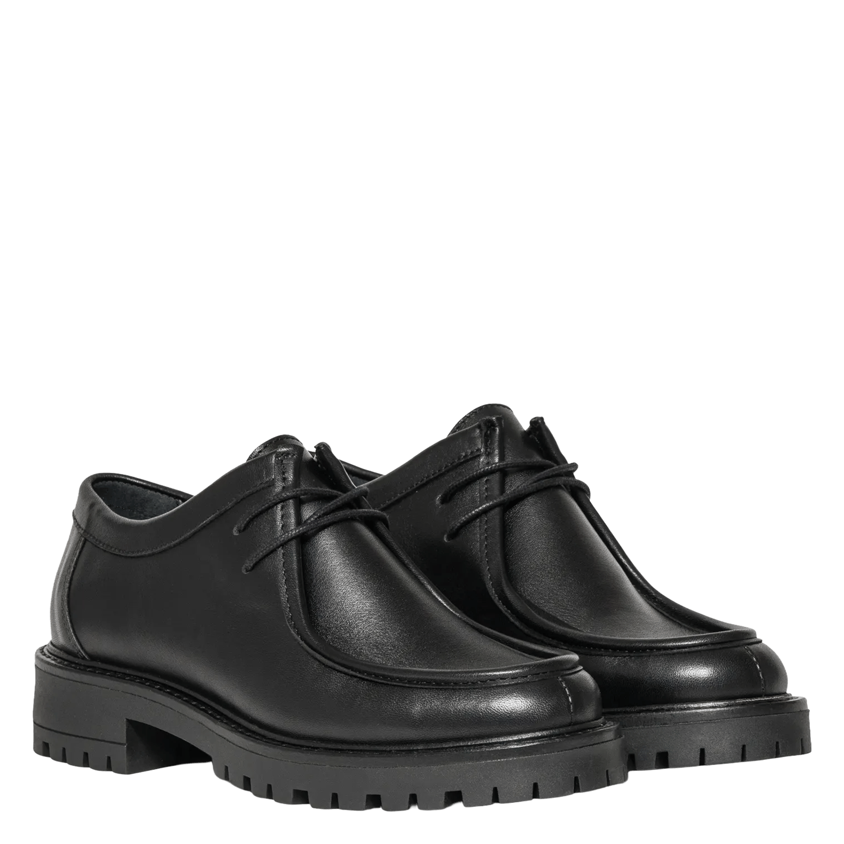 Lace-up leather Derby shoes BOCAGE Black