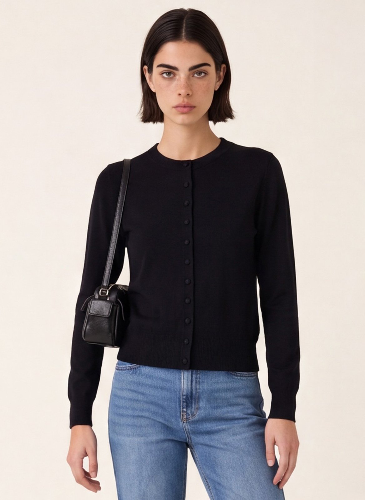 Rechte cardigan met ronde hals KOOKAI
