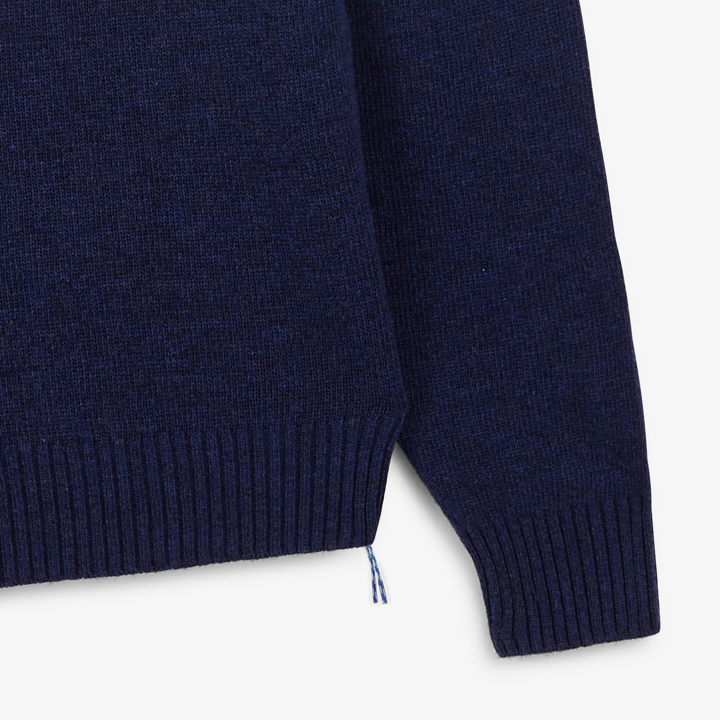 MADANI indigo blue crew-neck wool sweater SBPLAY SERGE BLANCO Blue