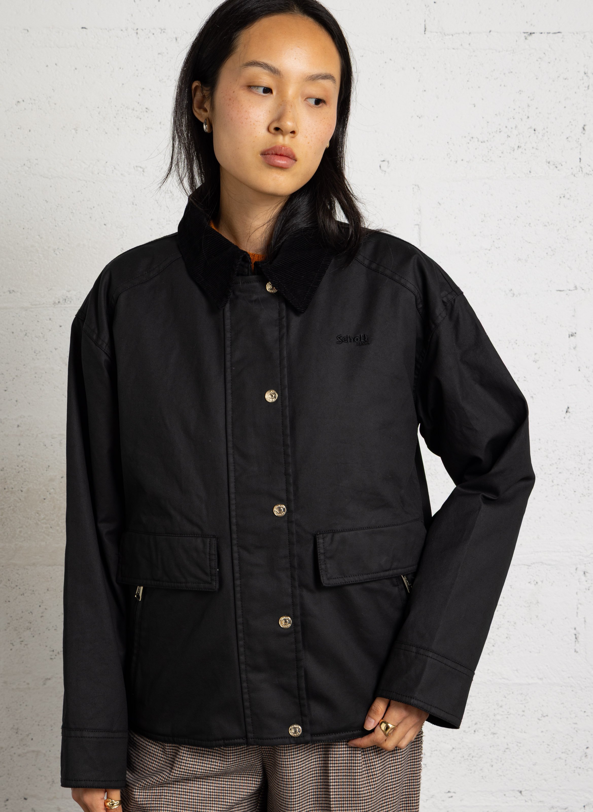Baumwollblouson mit klassischem Kragen SCHOTT