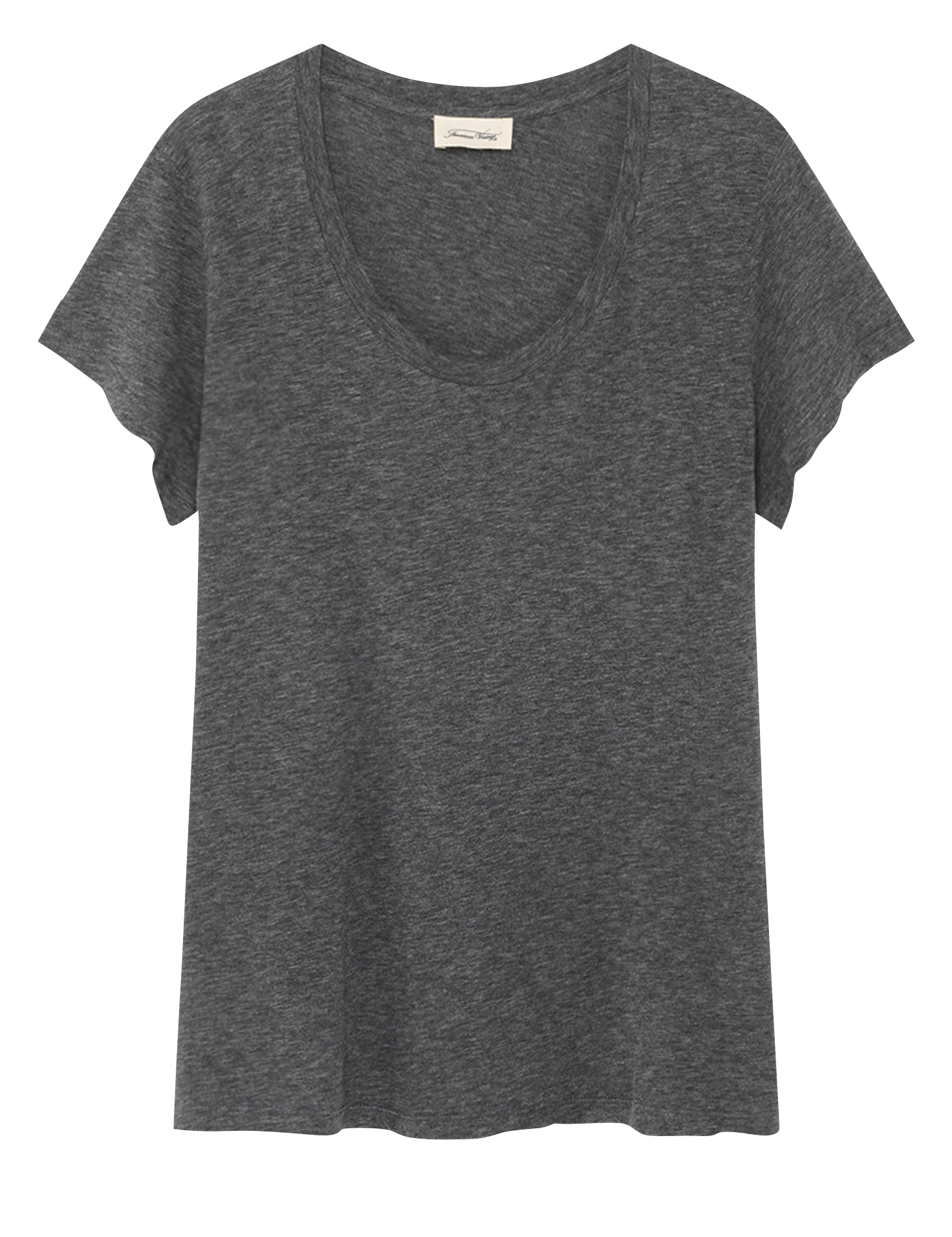 Tee-shirt col rond en coton mélangé AMERICAN VINTAGE Gris