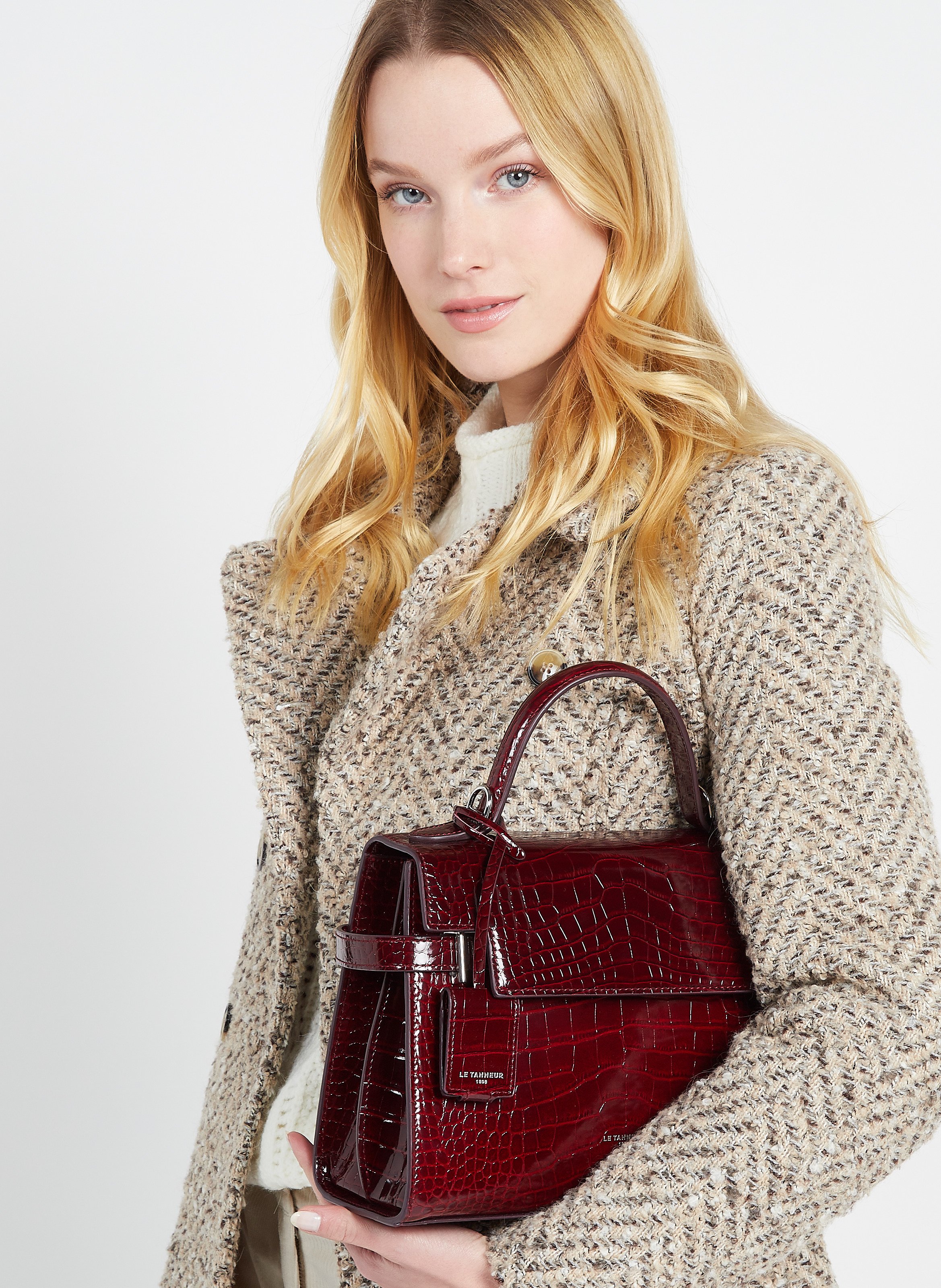 Bolso Fucsia Bolso Shopper MODELISA Piel Efecto Cocodrilo