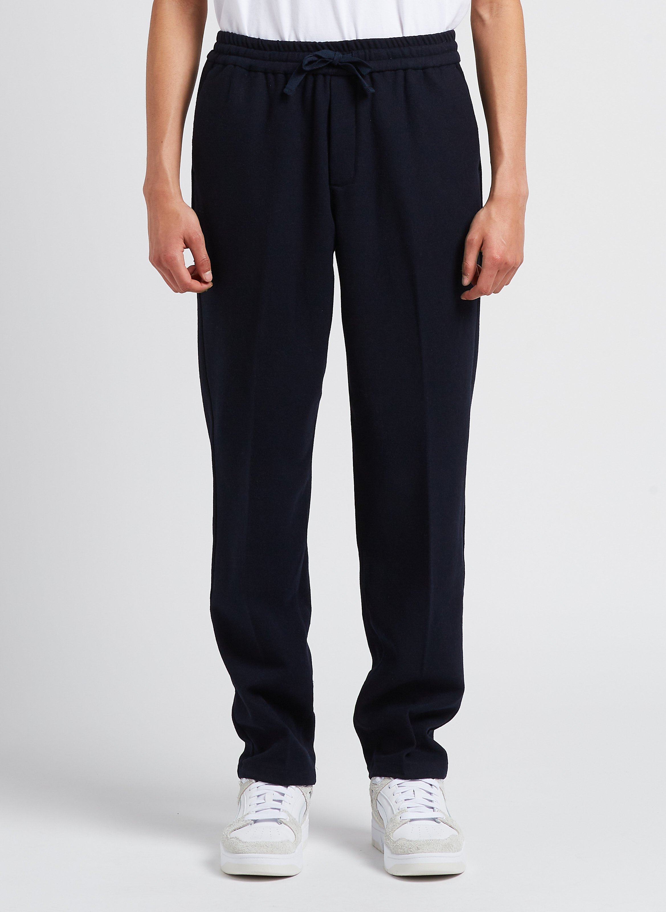 Straight wool-blend pants LES DEUX Blue