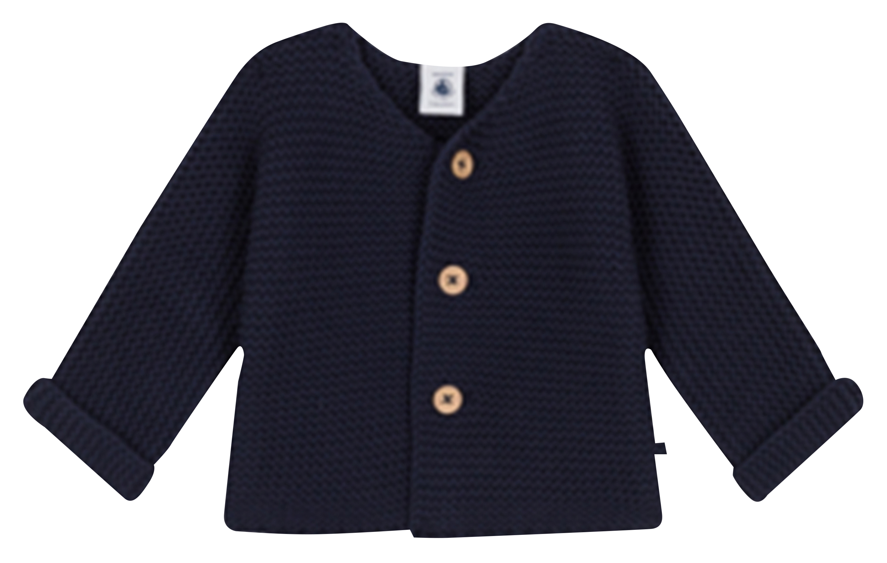 Gilet col V en coton  PETIT BATEAU Bleu