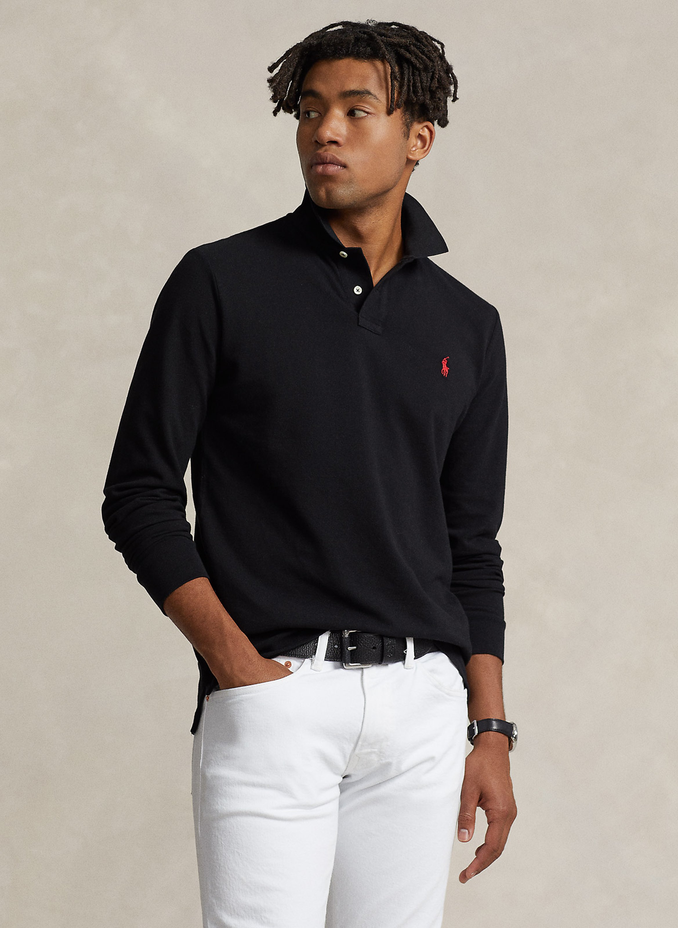 Black polo ralph lauren polo shirt on sale