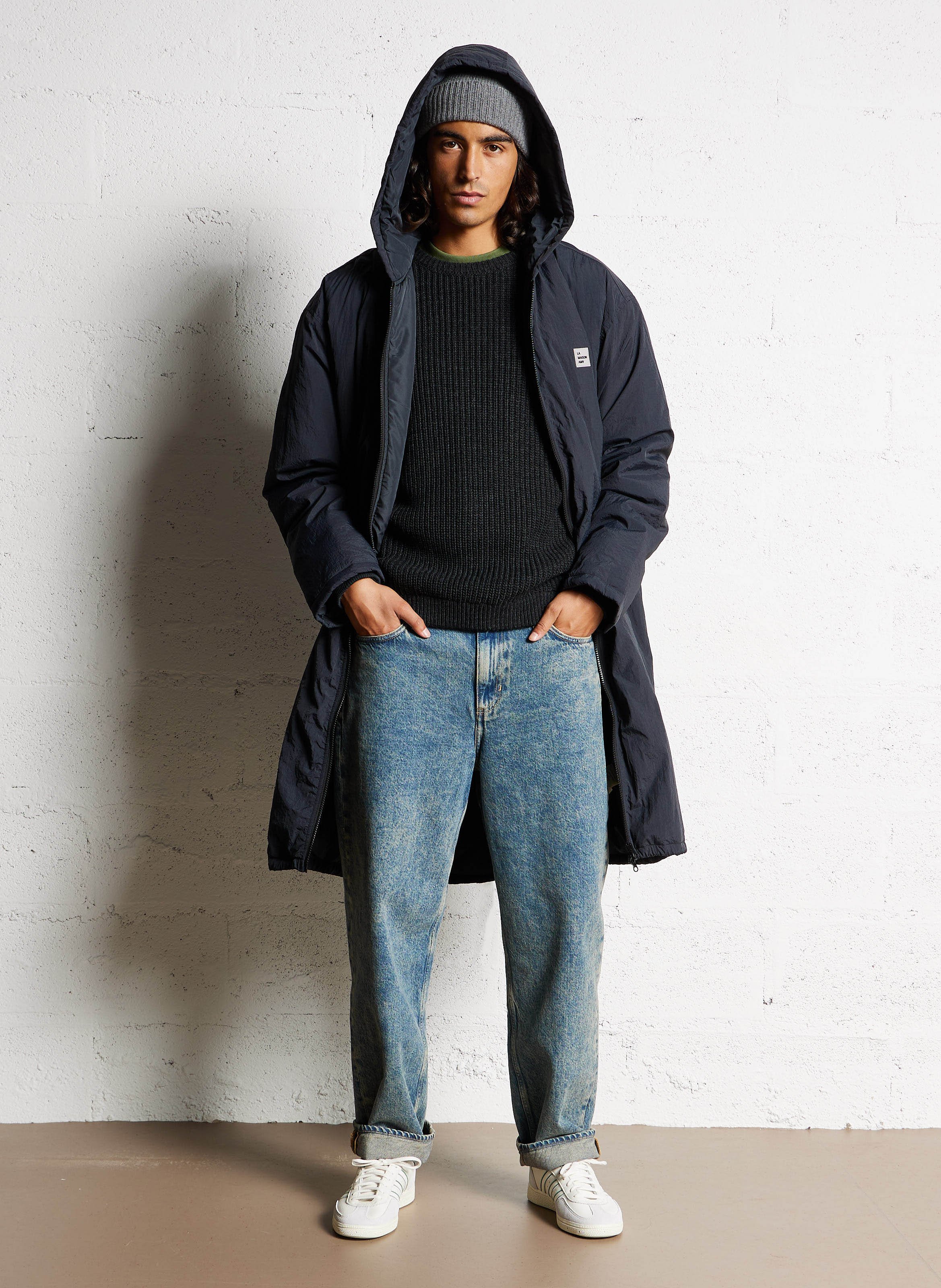 Parka col montant ample AMERICAN VINTAGE Noir