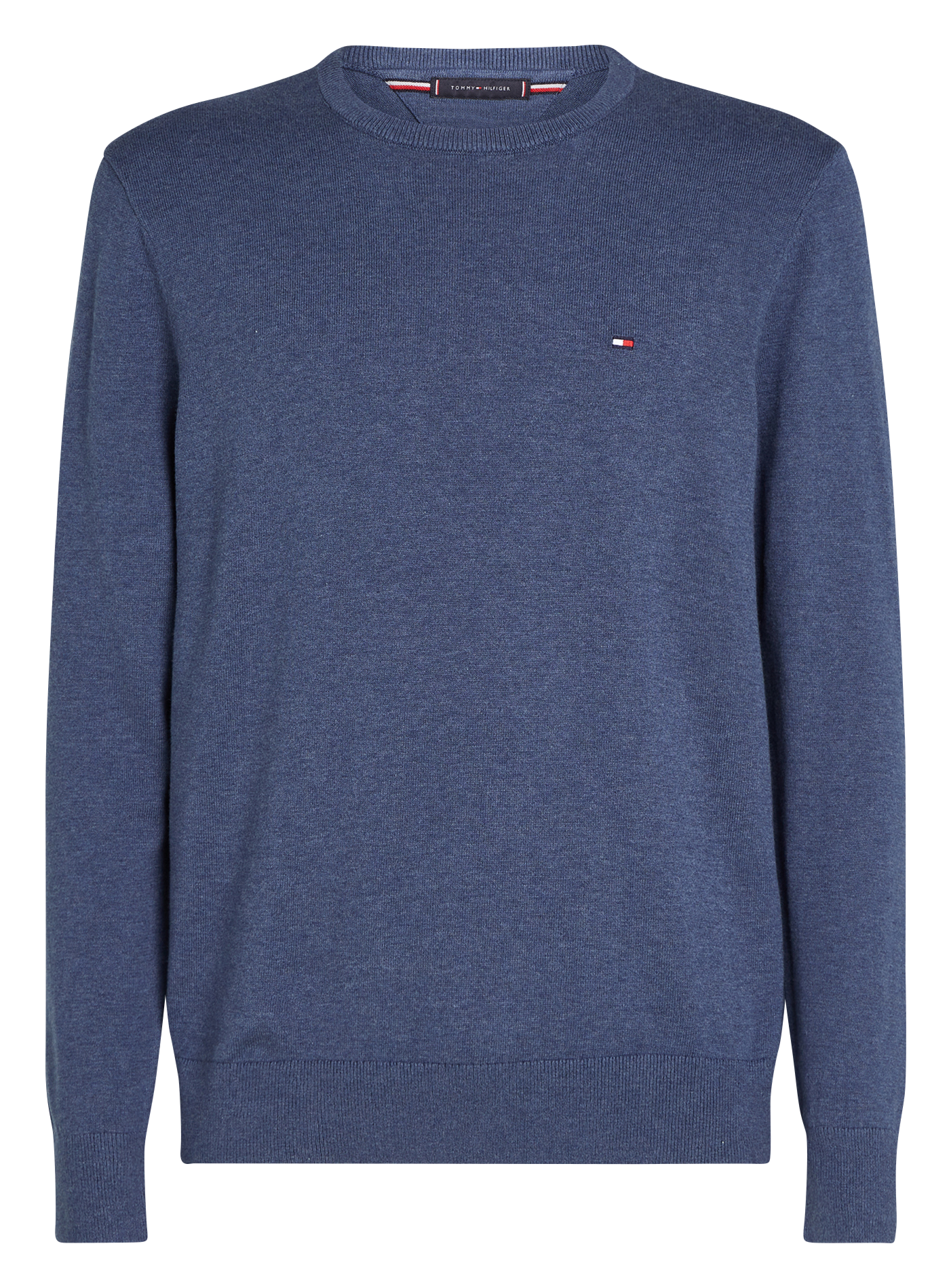 Katoenen tricottrui met ronde hals en fantasieprint  Aegean sea heather