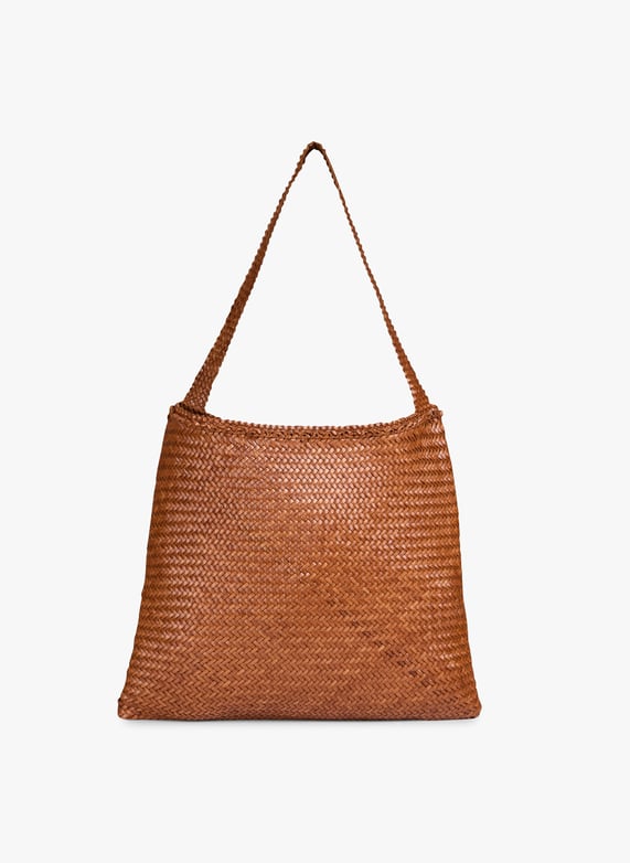 Braided leather tote bag Tan Dragon diffusion - Women 8848 Braided leather tote bag Tan Dragon diffusion - Women 8848