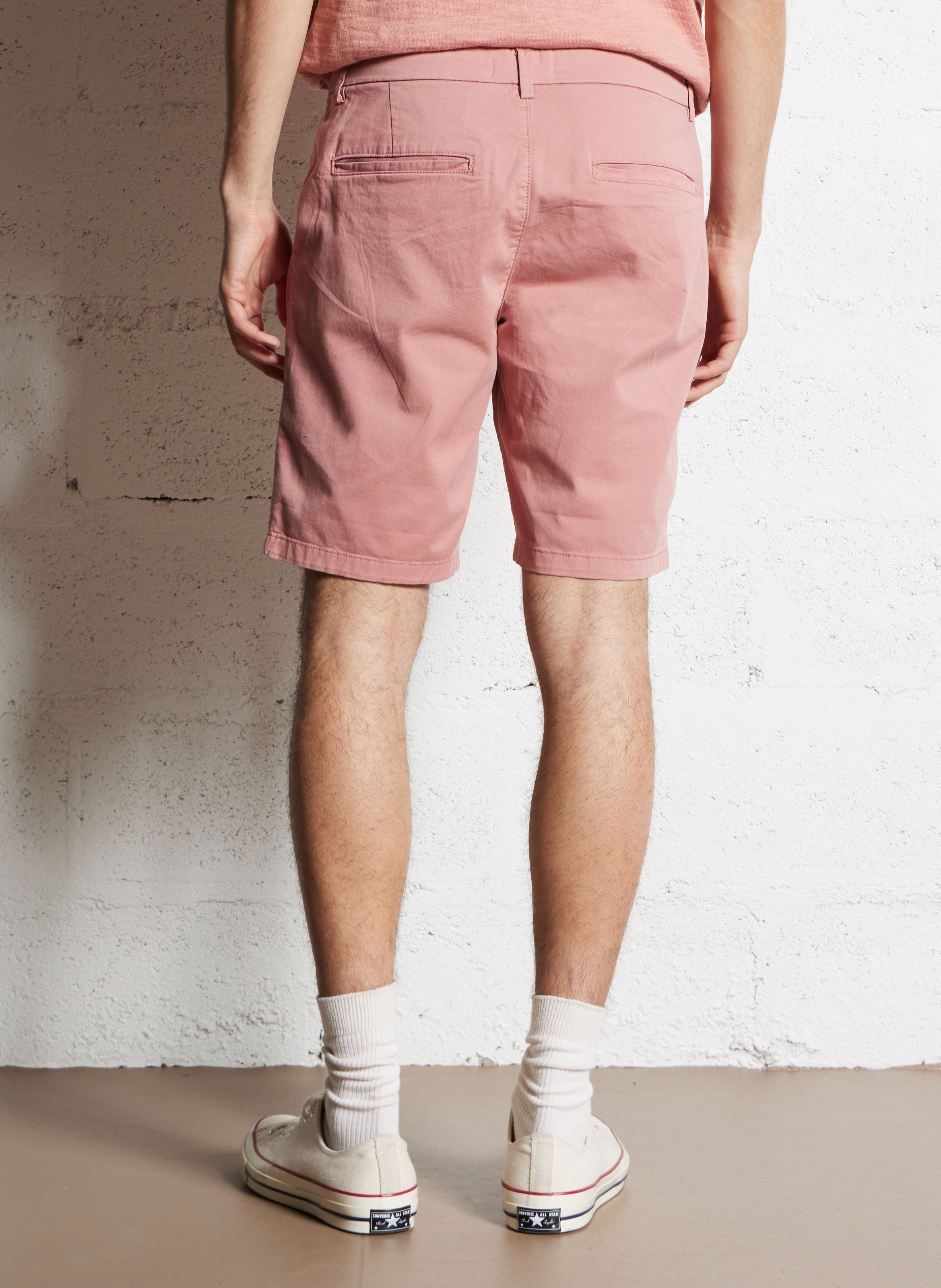 Straight-leg cotton-blend Bermuda shorts IKKS Pink