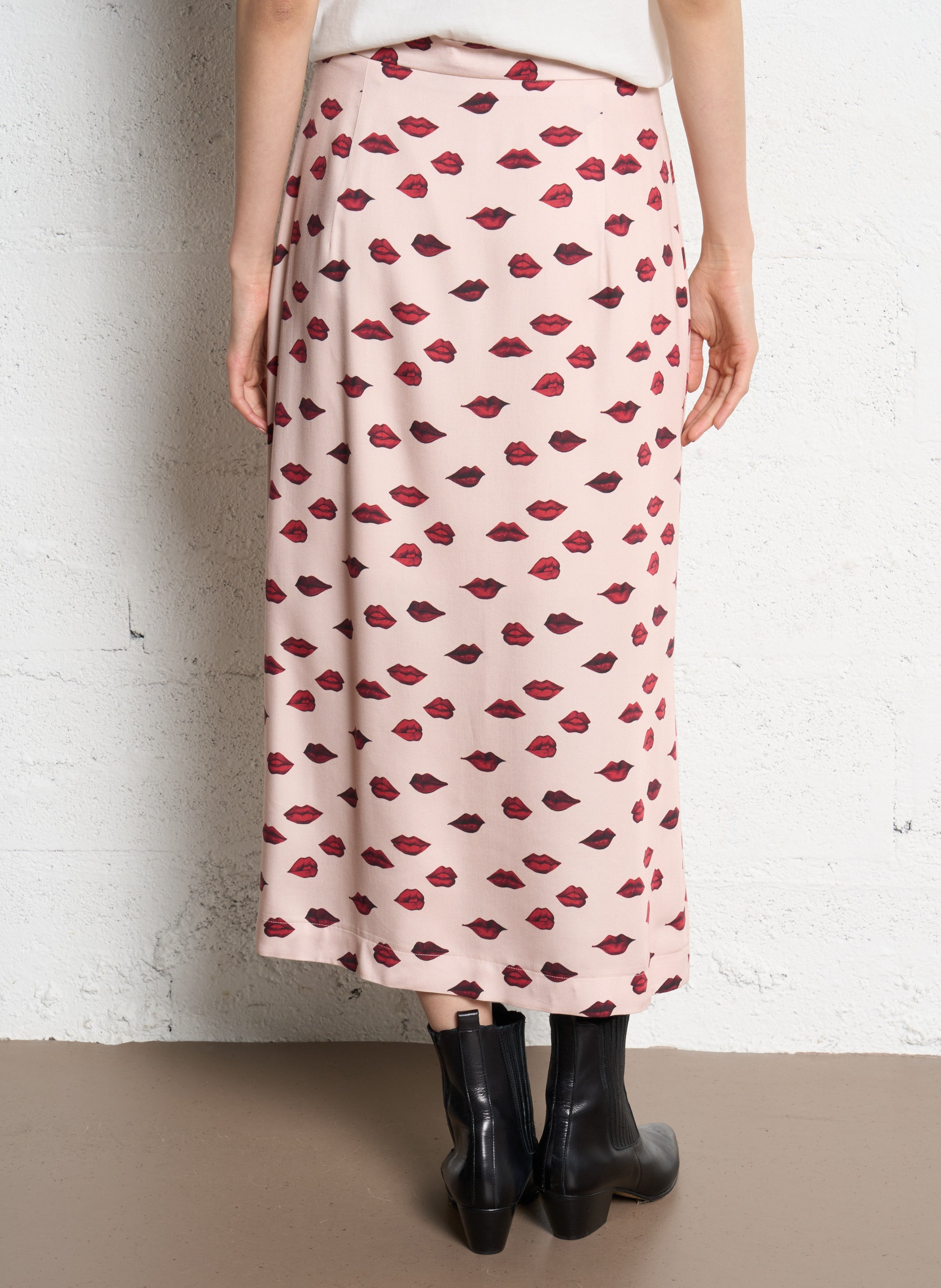 Jupe droite midi  IKKS Rose