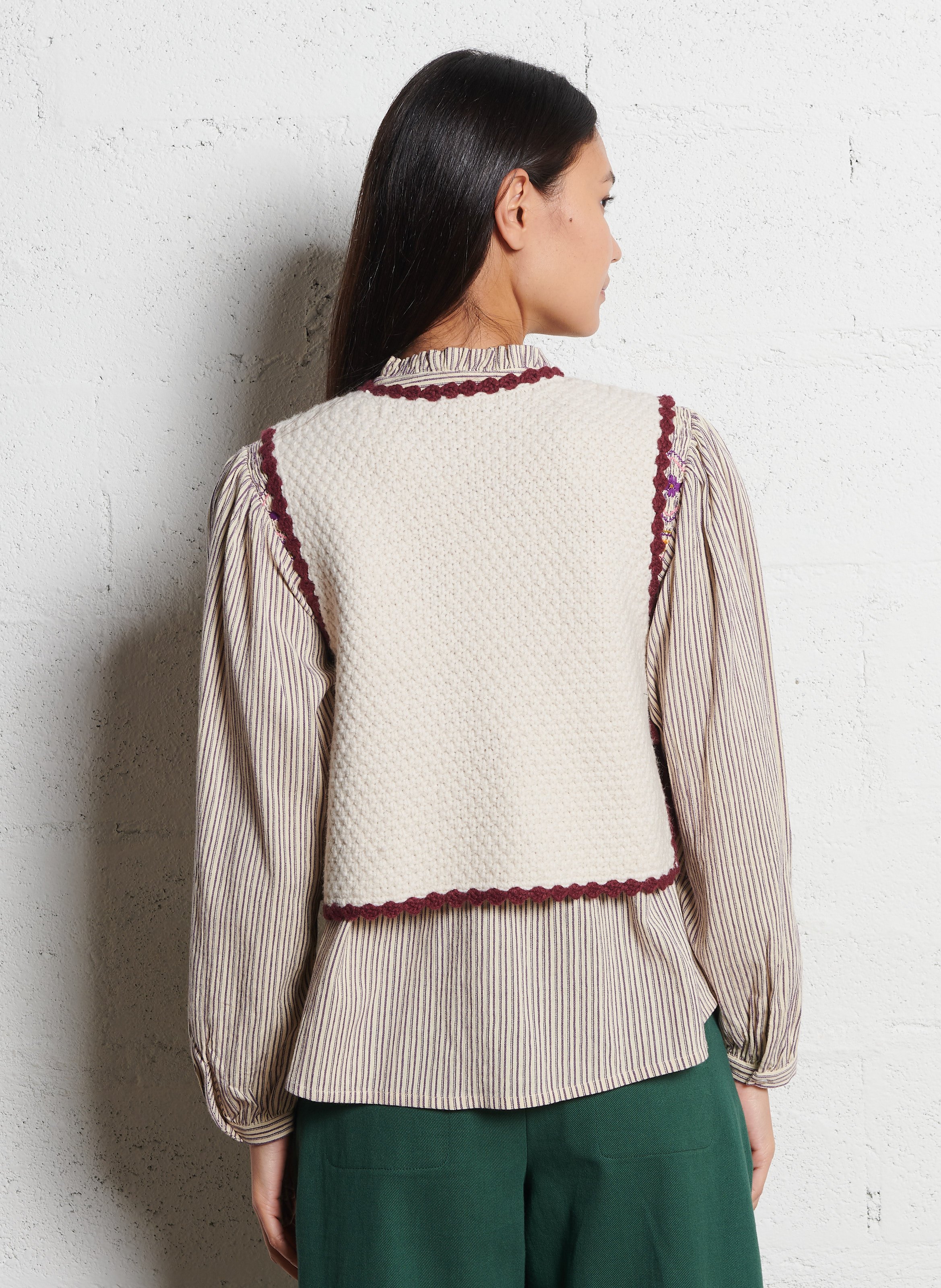 Striped seaside-inspired cardigan with wool LOUISE MISHA Multicolored