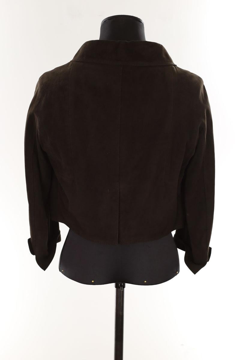 Short leather blazer PAULE KA - Seconde main Brown