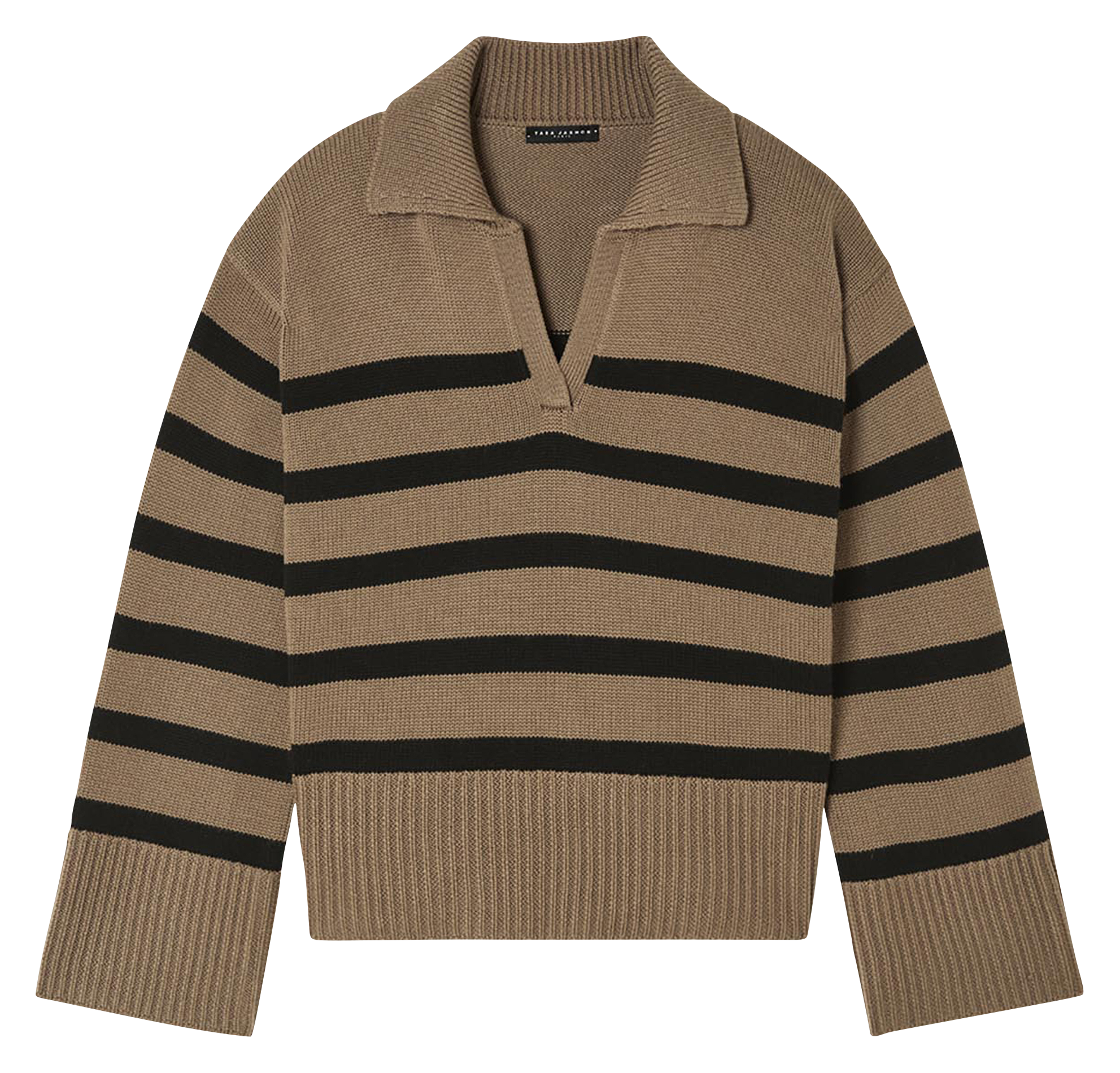 Pull col V  TARA JARMON Beige