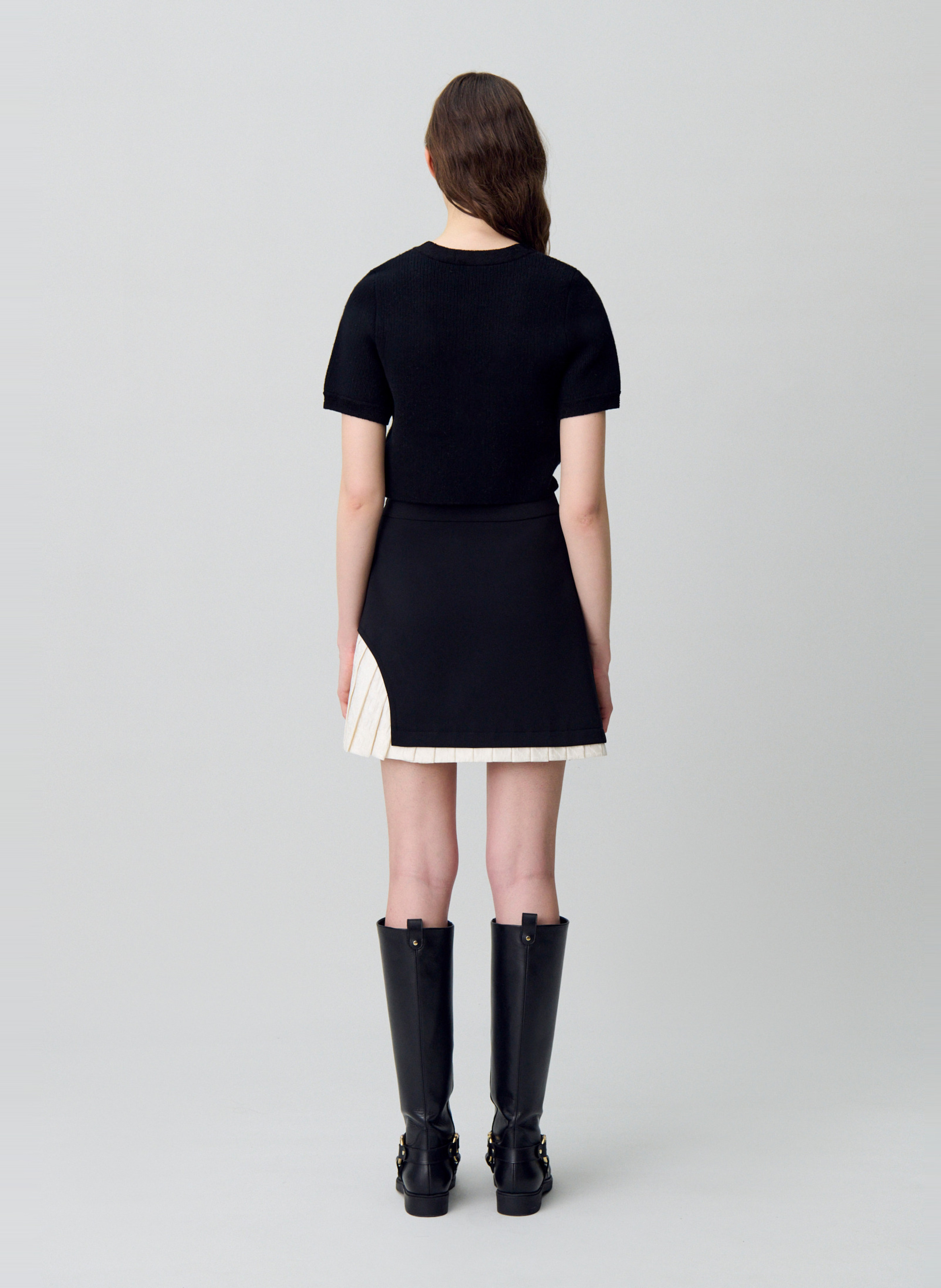 Jupe courte bicolore CLAUDIE PIERLOT Multicolore