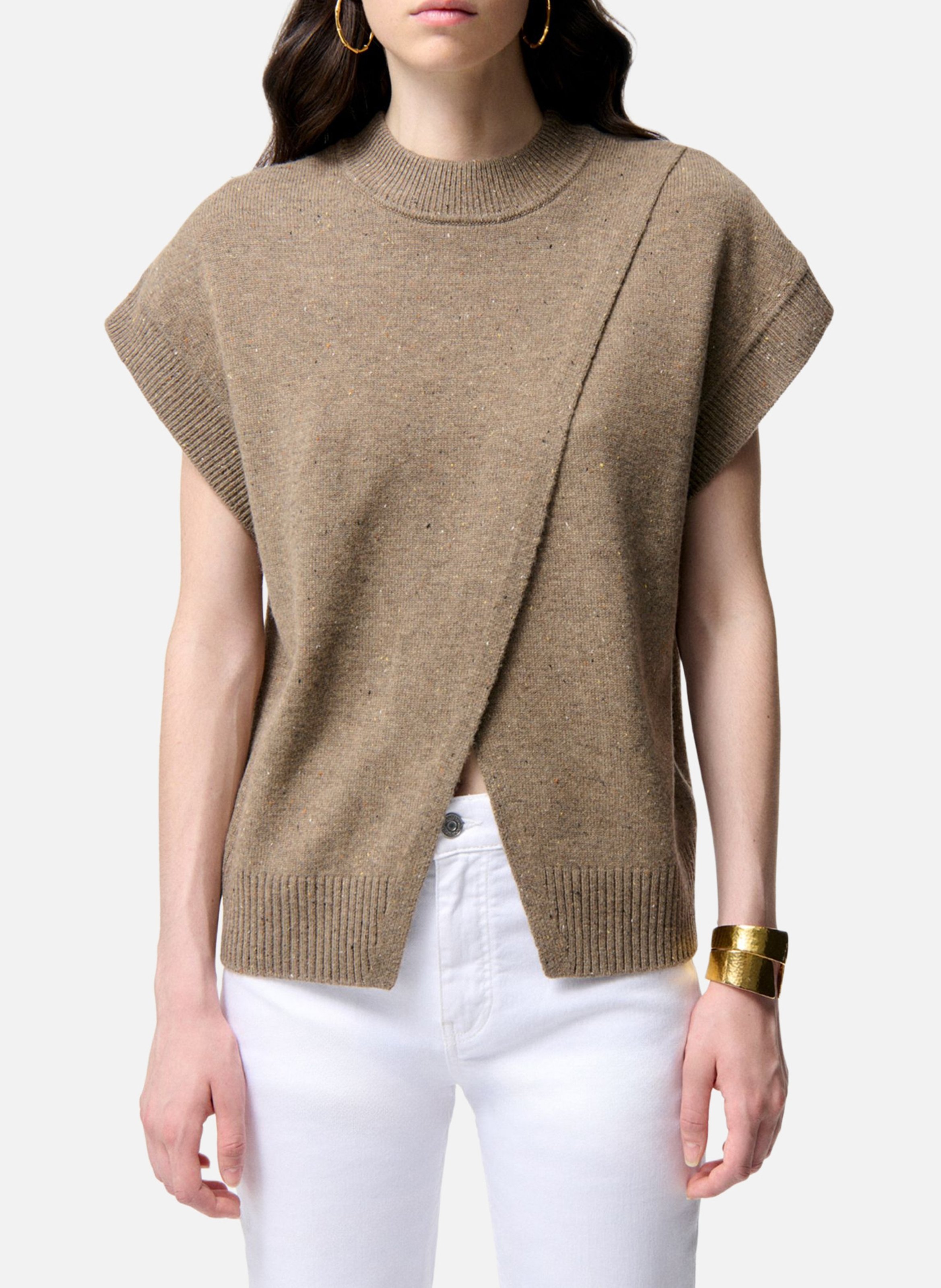 Pull col rond ample en laine VANESSA BRUNO Gris