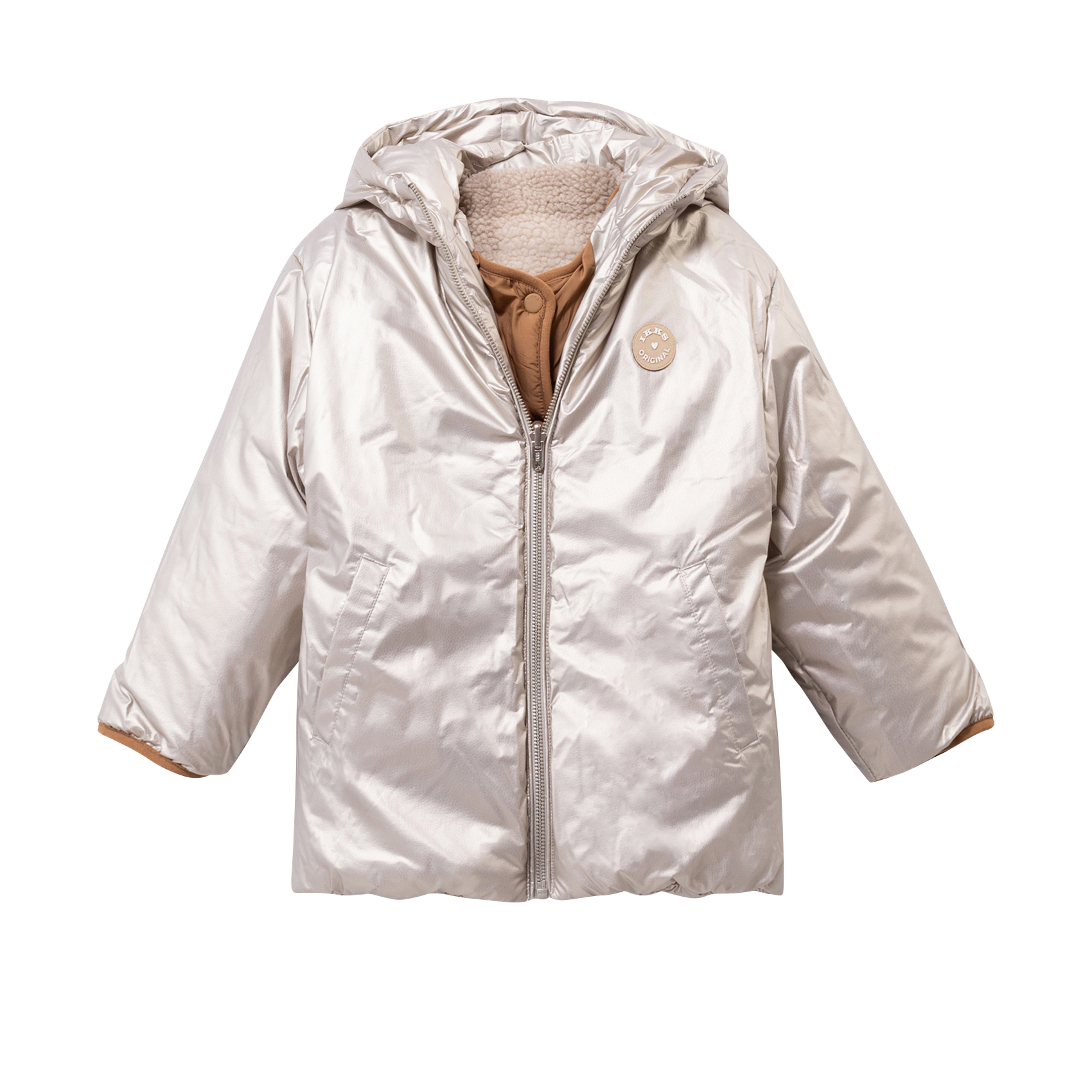 Doudoune réversible à capuche IKKS JUNIOR Doré