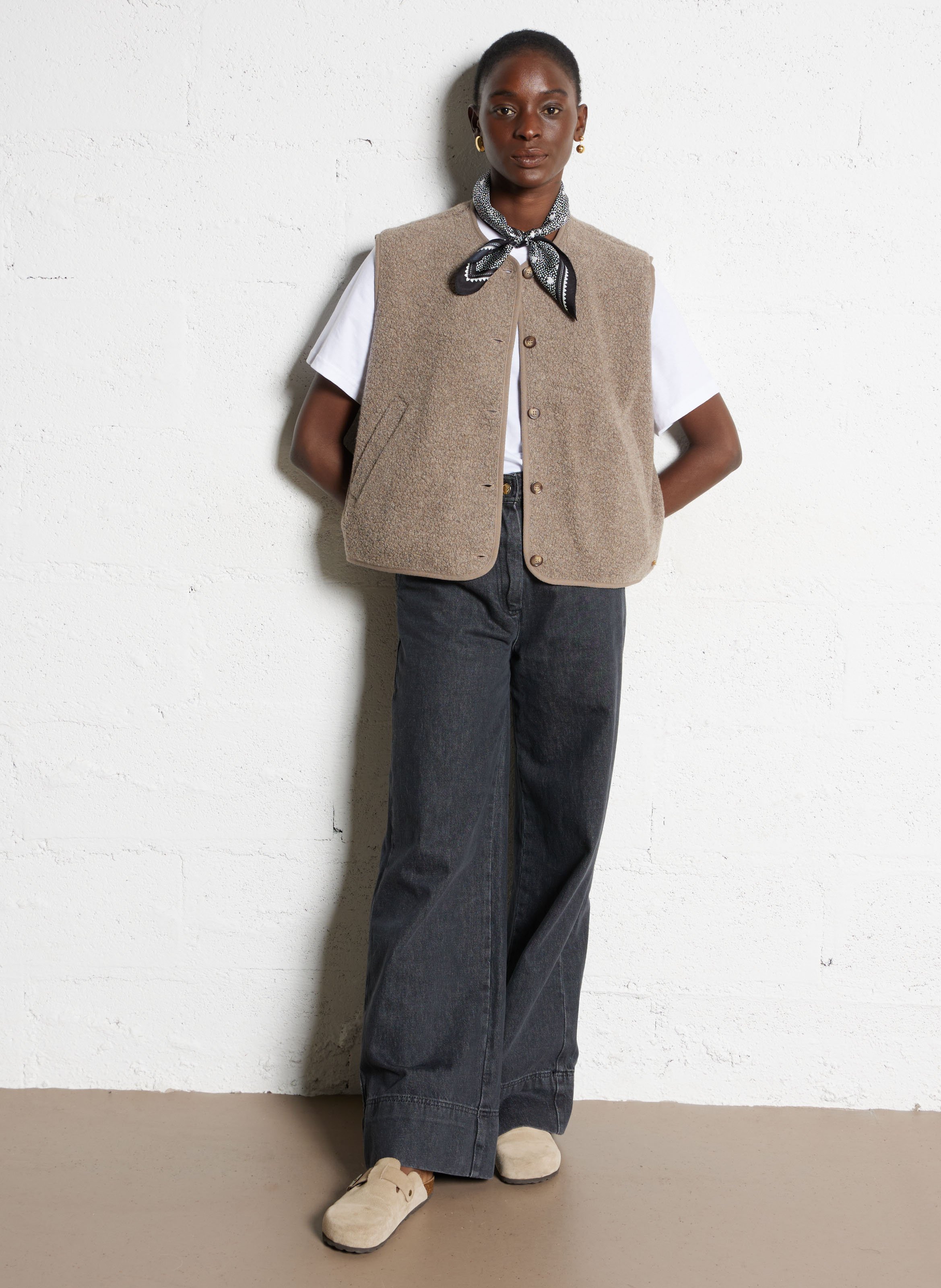 Vierkant, zijden sjaaltje - Look 1