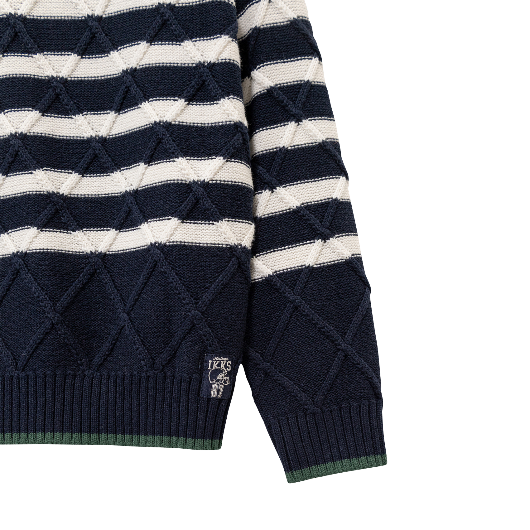 Gerader Rundhals-Pullover aus Baumwolle IKKS JUNIOR Blau
