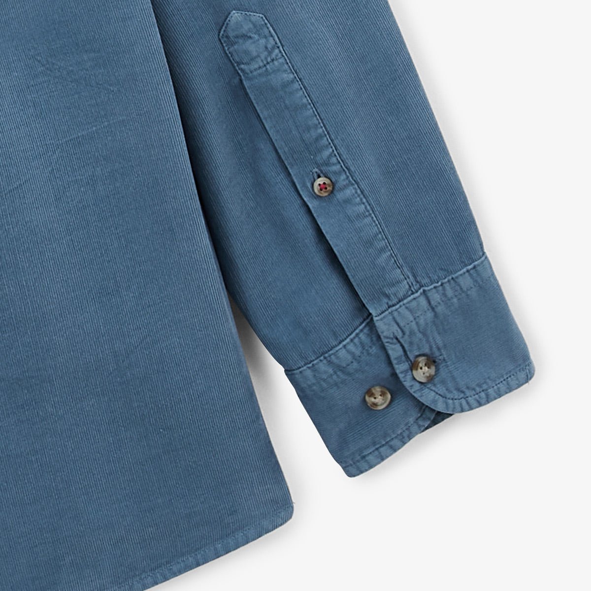 Solid velvet long-sleeve shirt SERGE BLANCO Blue