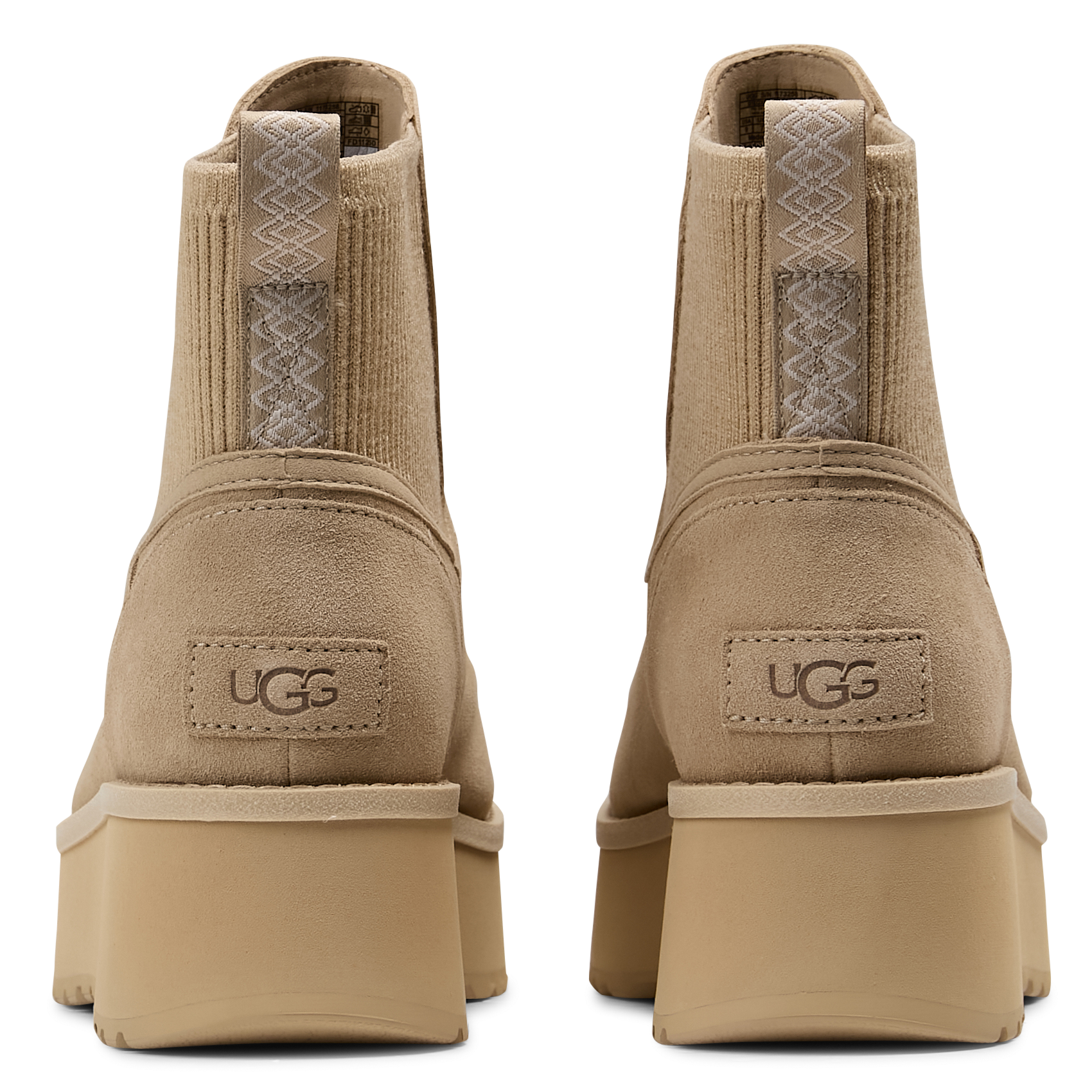 Bottines Chelsea en cuir mélangé UGG Marron