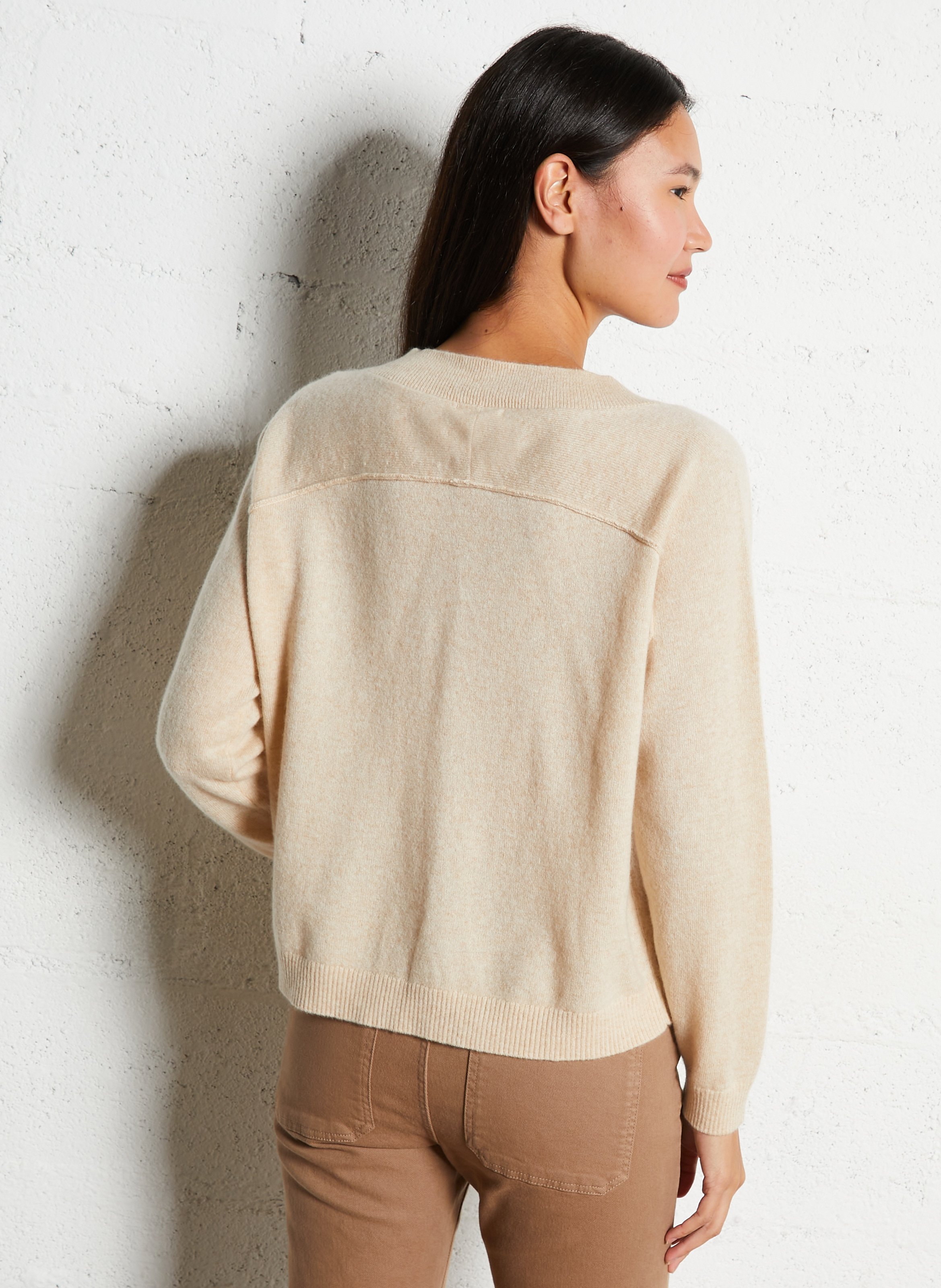 Pull oversize en cachemire MAISON 123 Blanc