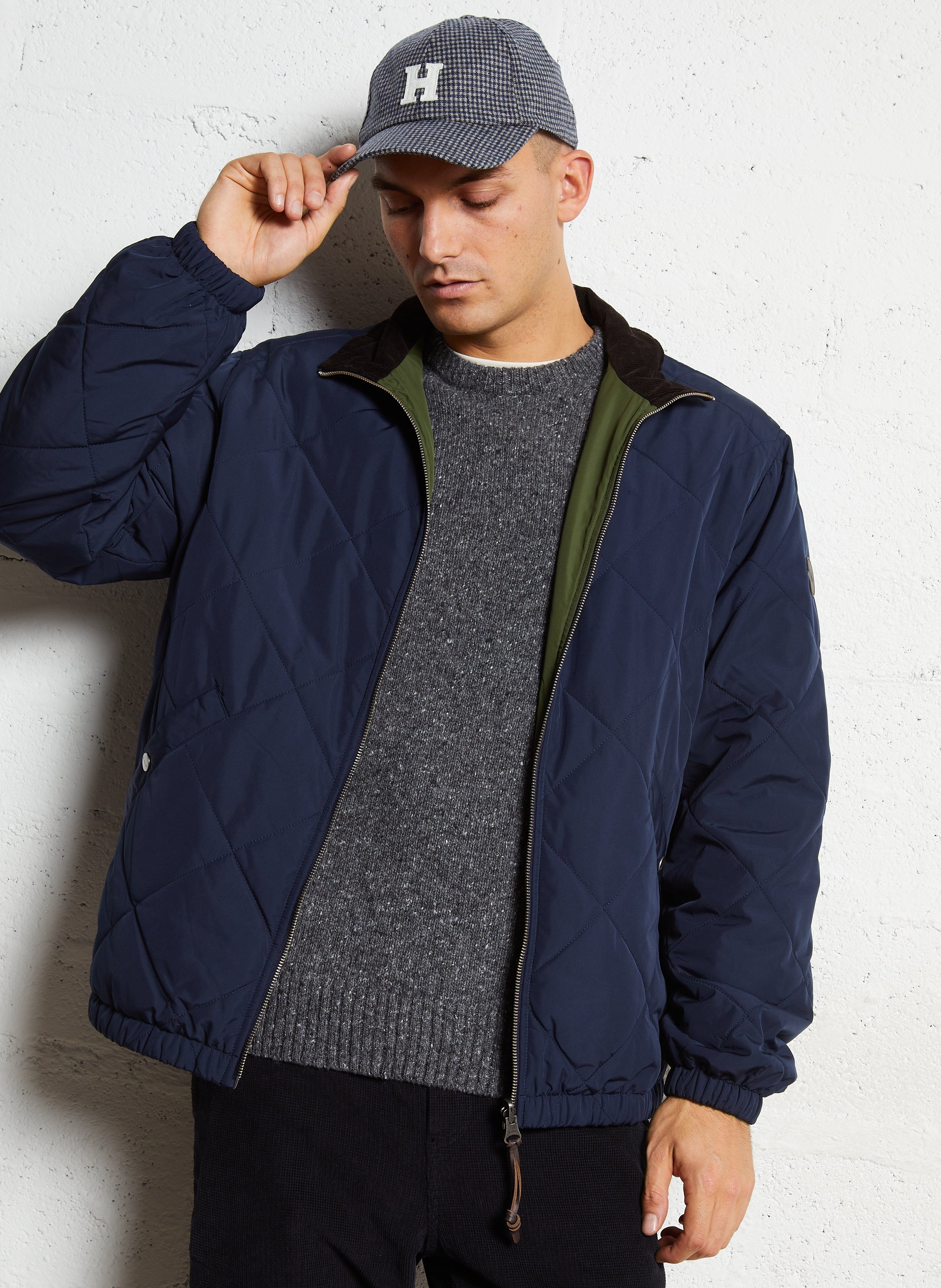 Reversible jacket with high neck GANT Blue