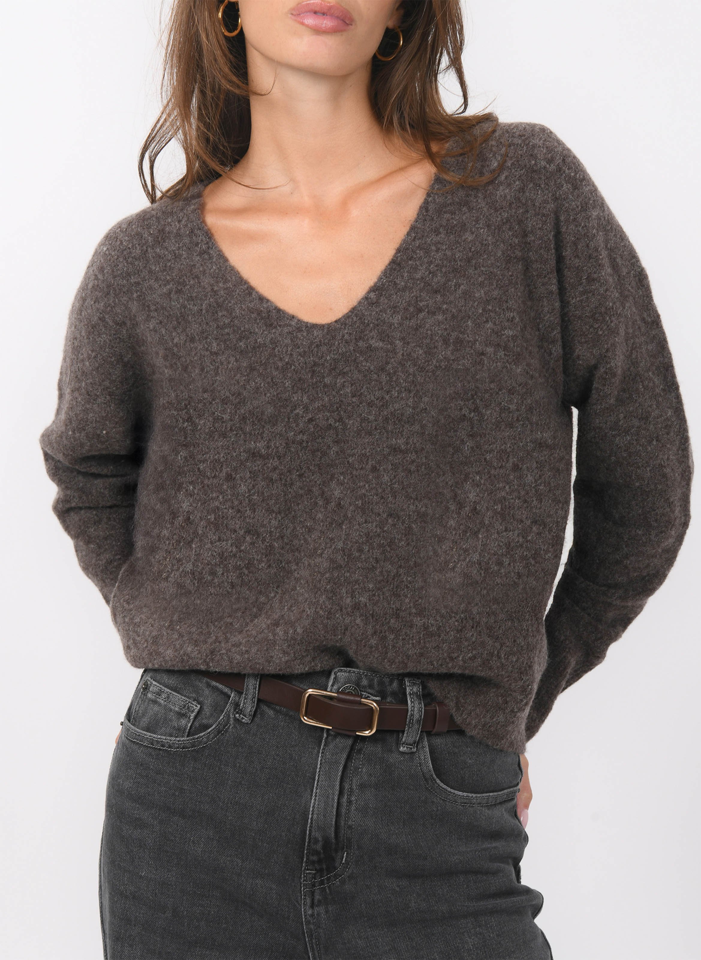 Blossom - Pullover aus Wollmix mit V-Ausschnitt KOOKAI Braun