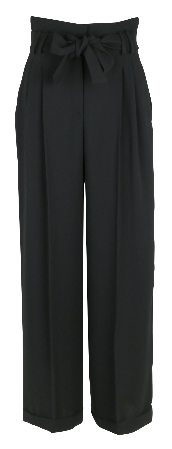 Wijde broek van wol TARA JARMON Zwart