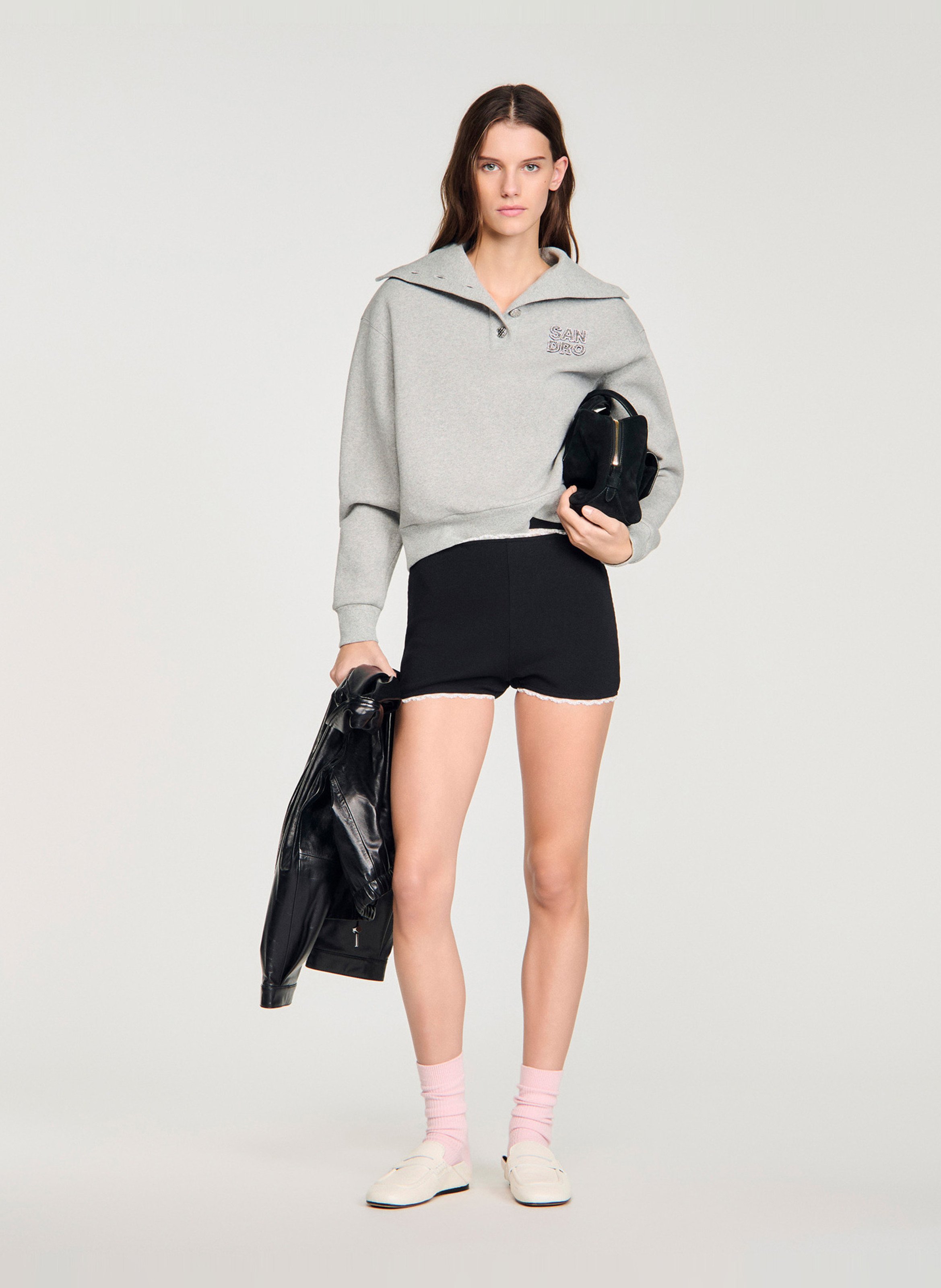 Shorty en coton SANDRO Noir