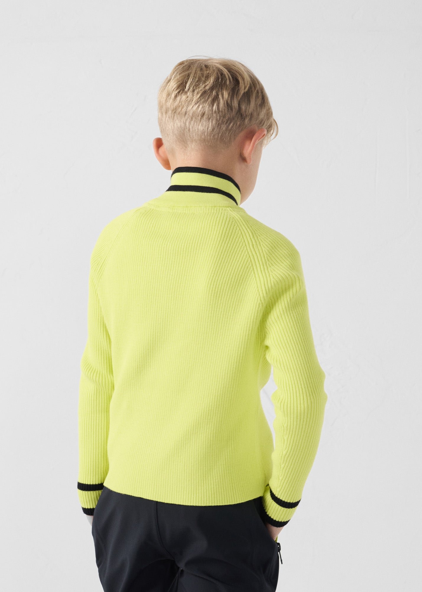 Ribbed high neck sweater JOTT Yellow