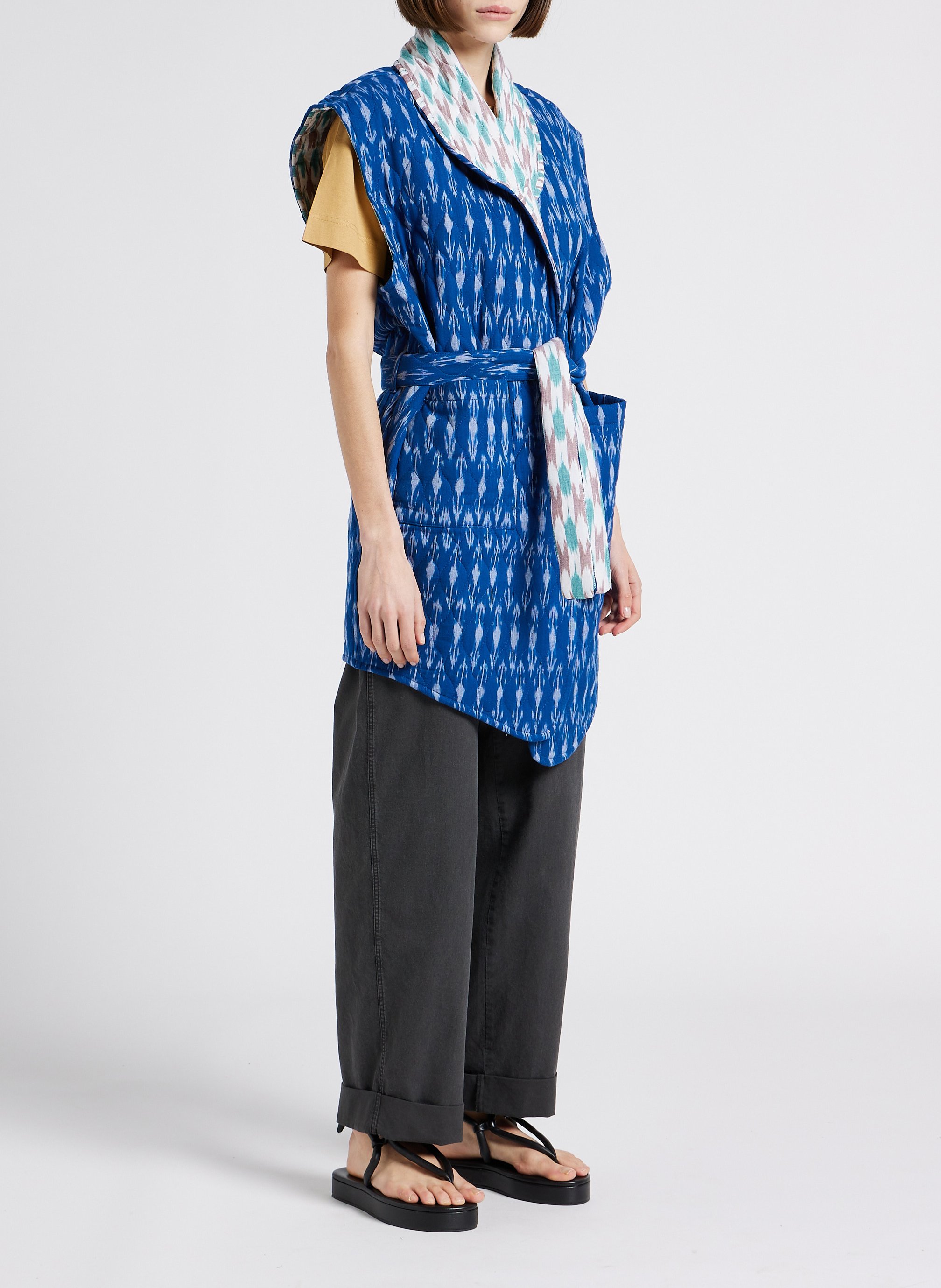 Veste réversible en coton V DE VINSTER Bleu