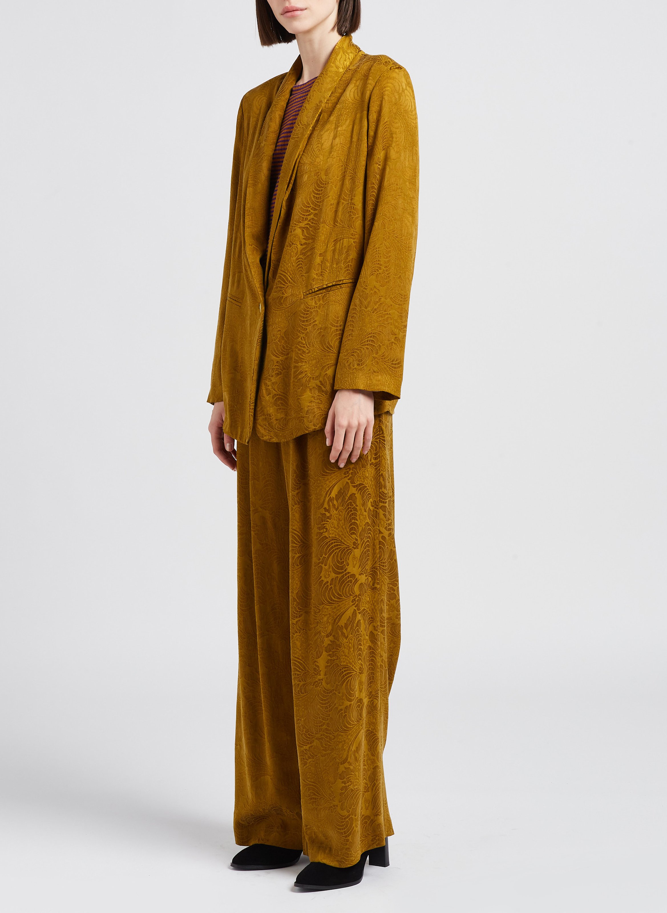 Veste col châle en jacquard MOMONI Marron