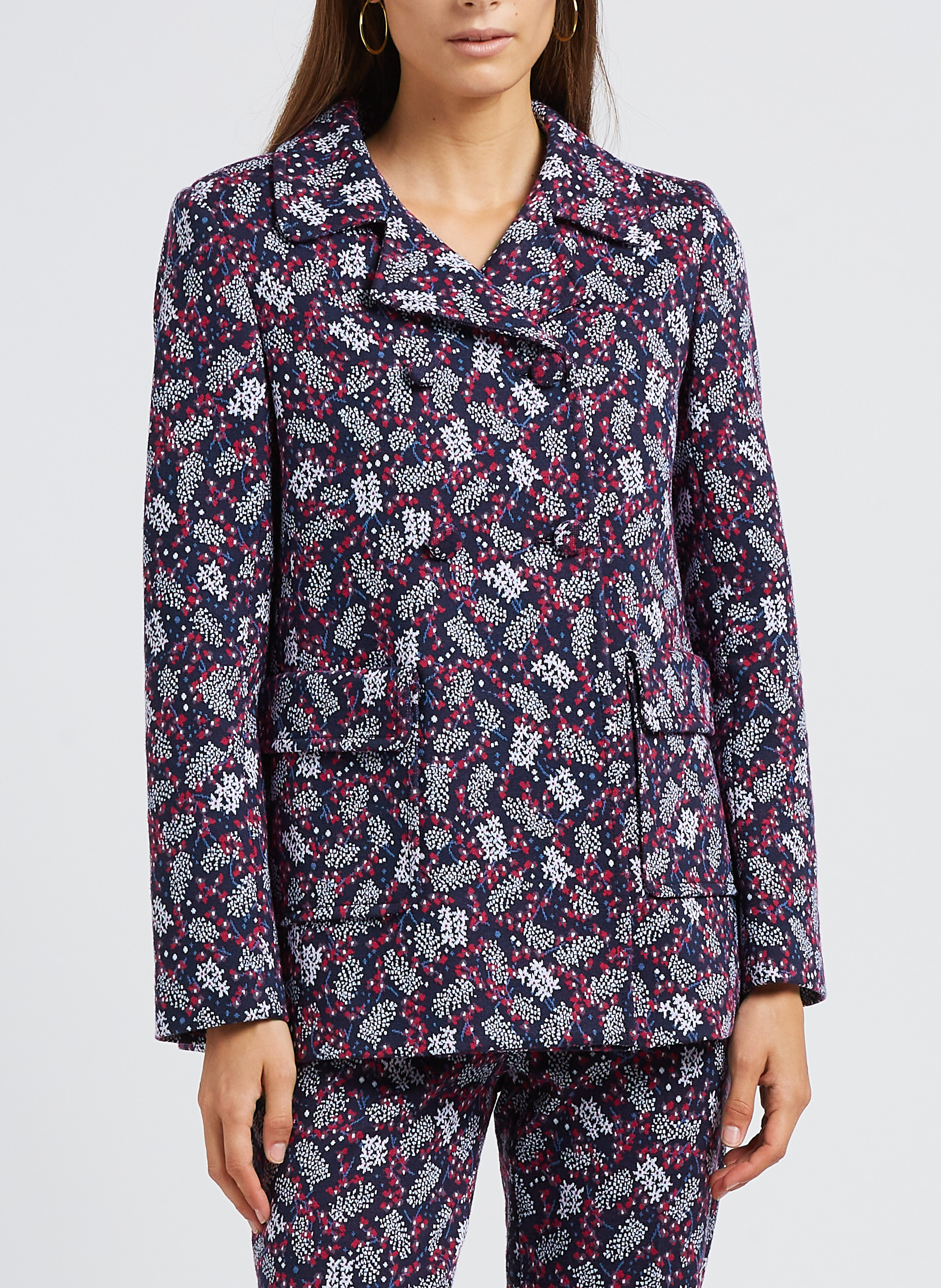 Veste col tailleur droite PAUL AND JOE Bleu