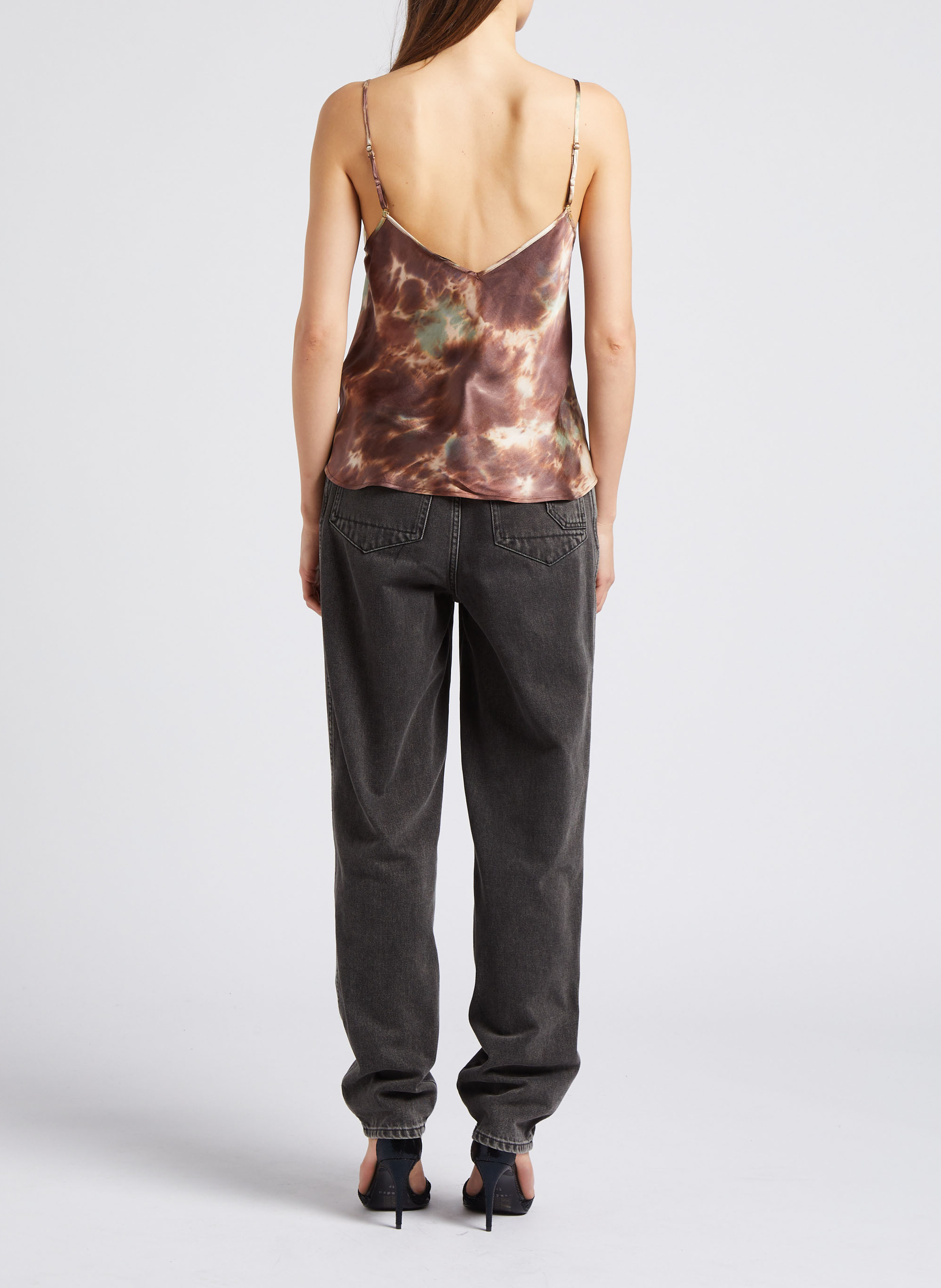 Top à bretelles ajustables en soie MES DEMOISELLES Multicolore