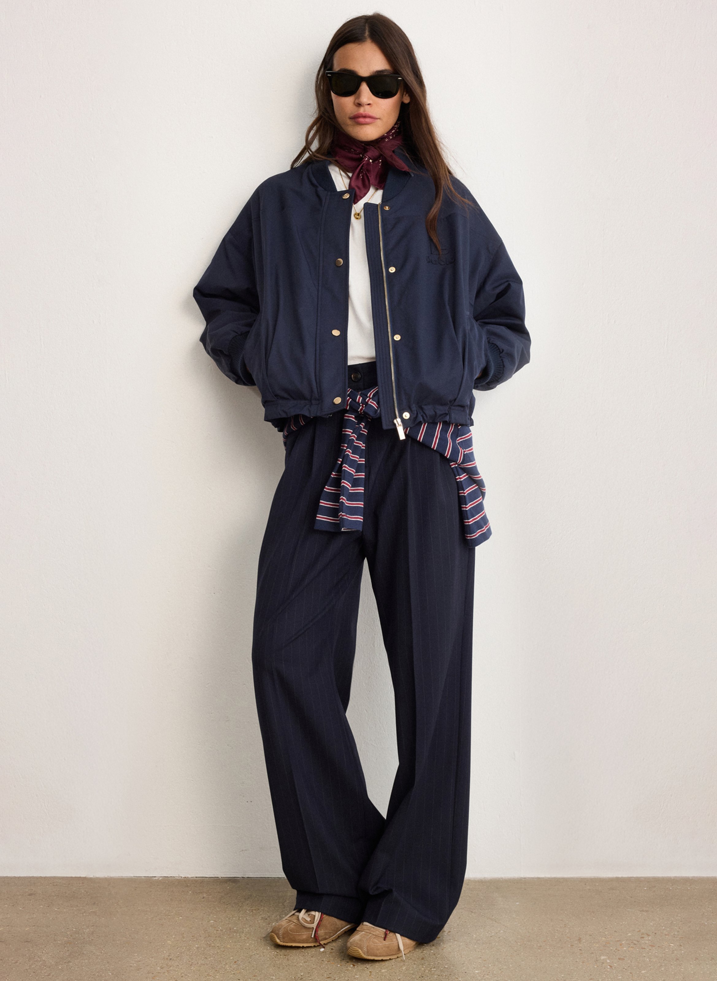 Oversized cotton jacket PABLO Blue