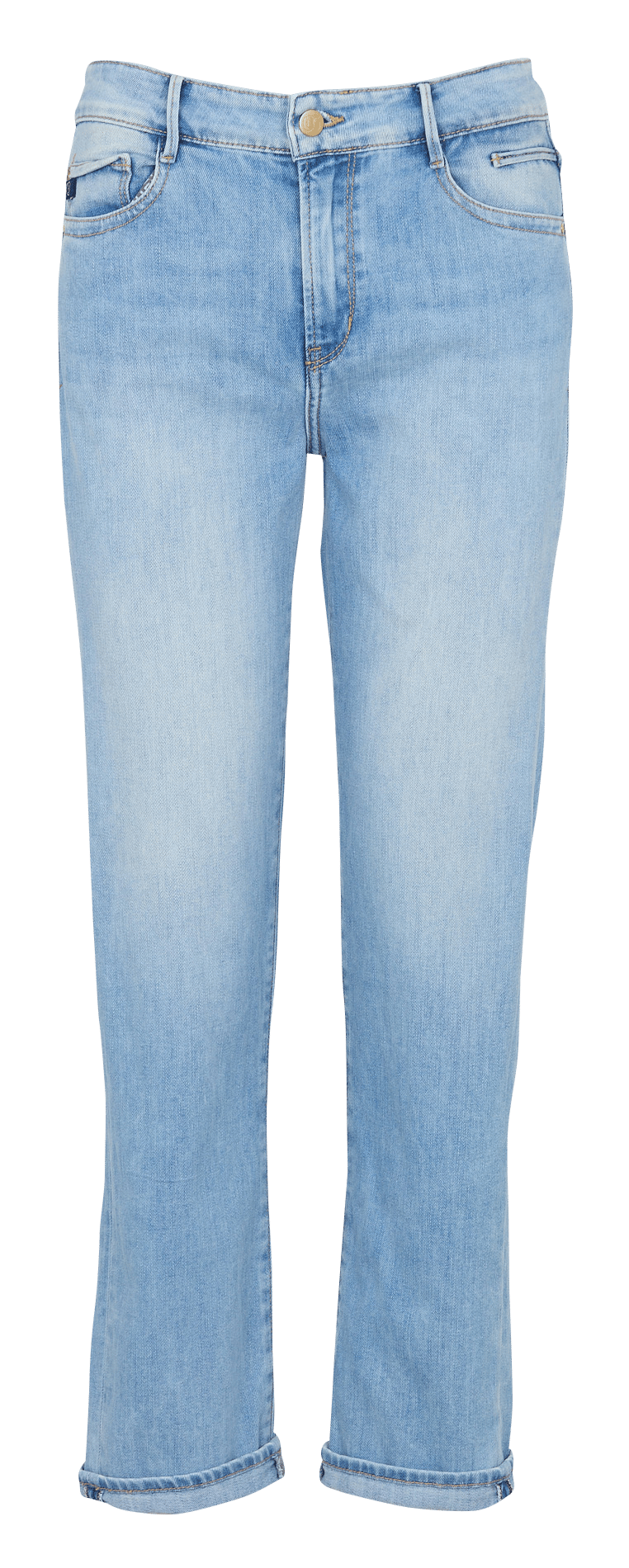 Rechte jeans met hoge taille - katoenblend LE TEMPS DES CERISES Blauw