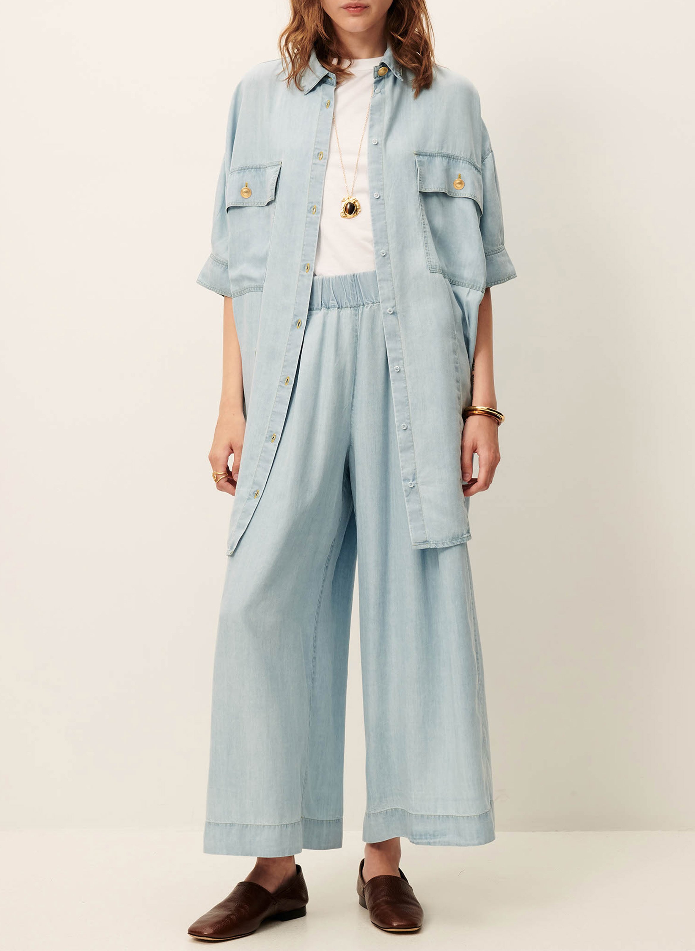 Wijde broek SESSUN Blauw