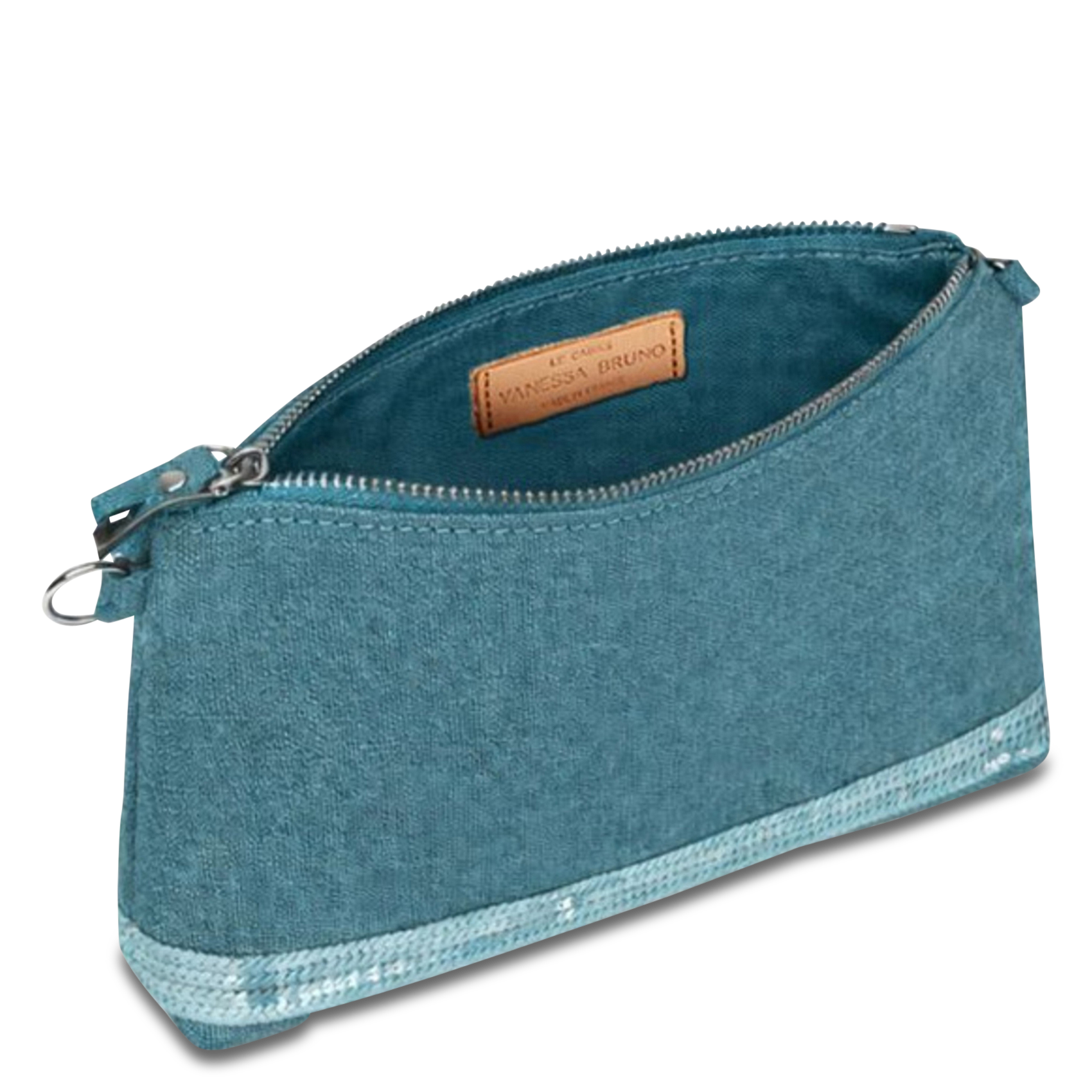 Crossbody linen clutch VANESSA BRUNO Blue