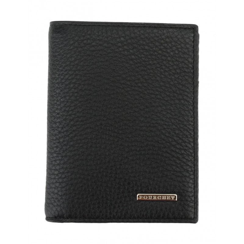 Babylon leather wallet POURCHET Black