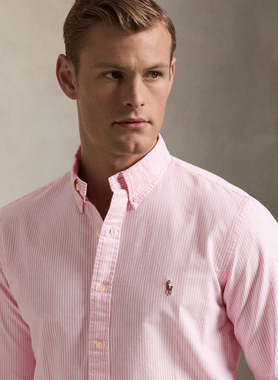 Chemise rayée en coton  POLO RALPH LAUREN Rose