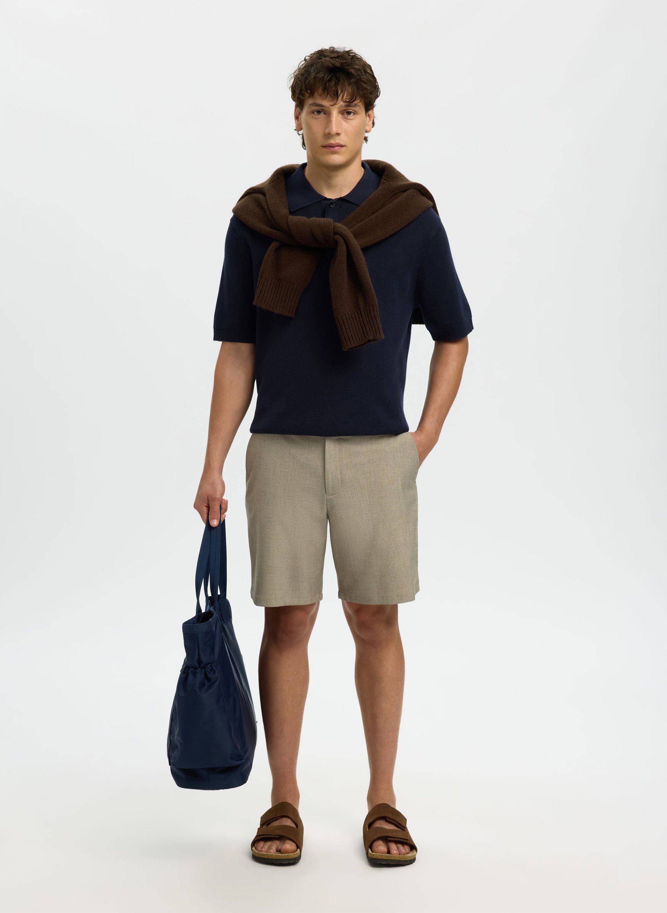 Gerad geschnittene Shorts SELECTED Beige