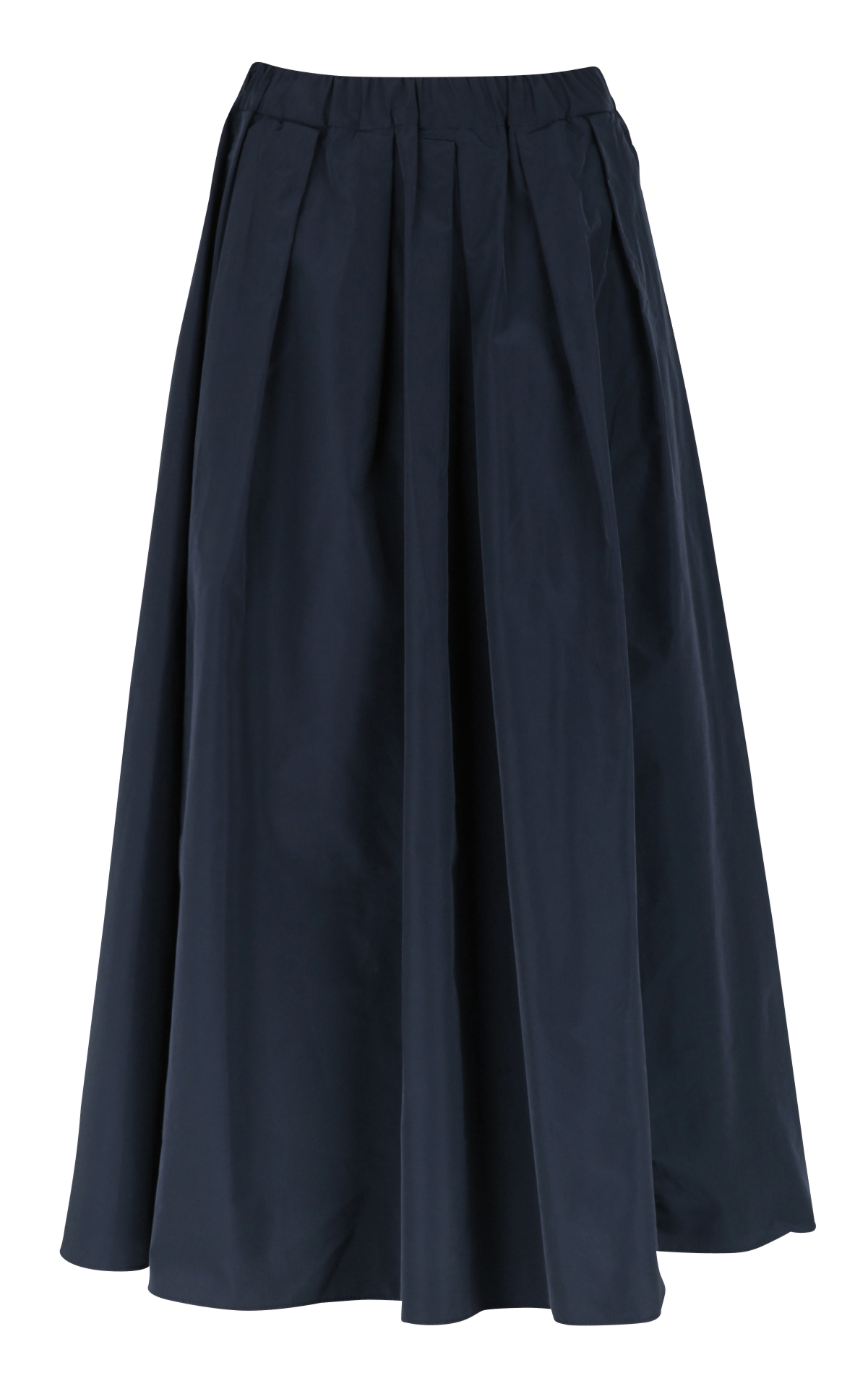 Jupe midi évasée à plis unie MAX MARA WEEK END Bleu