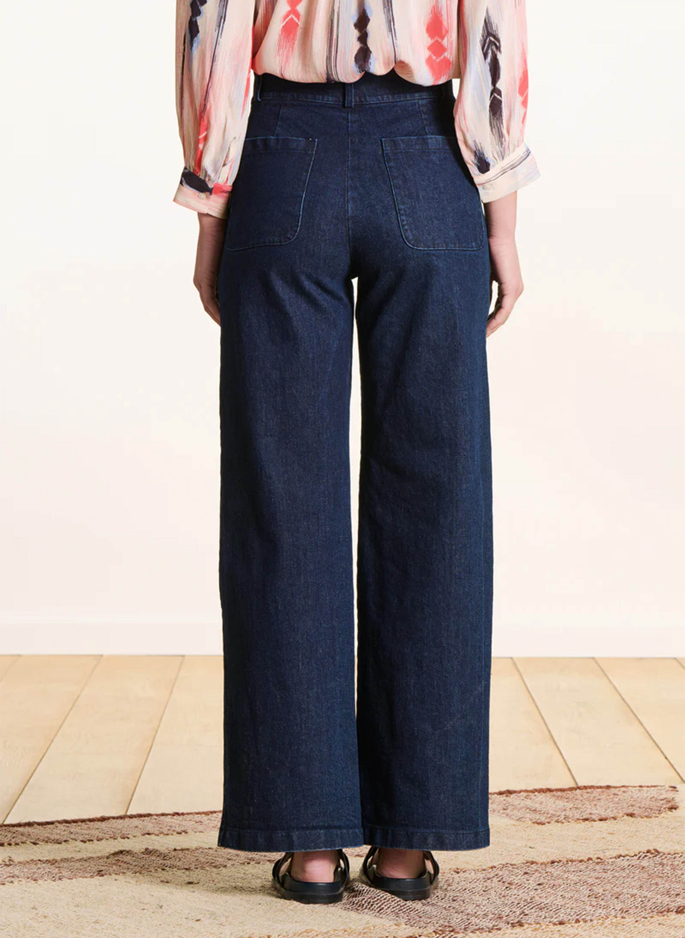 Jean flare bootcut en coton mélangé  LA FEE MARABOUTEE Bleu