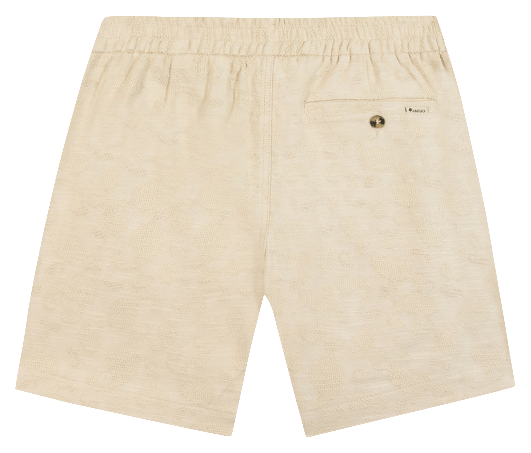 Short droit en coton mélangé FAGUO Beige